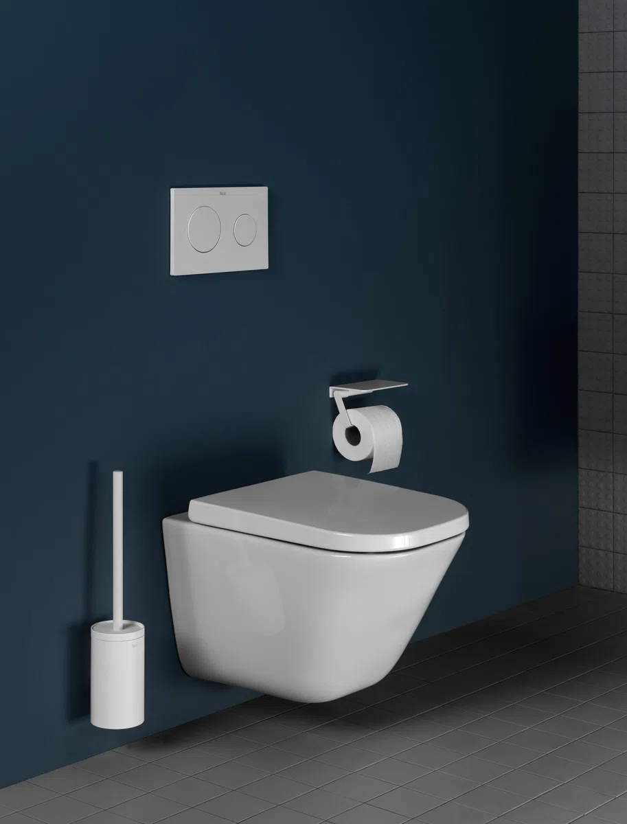 Roca A34647A000 Taza The Gap Square Rimless Suspendida Compacta Blanca (CISTERNA Y ASIENTO NO INCLUIDO)