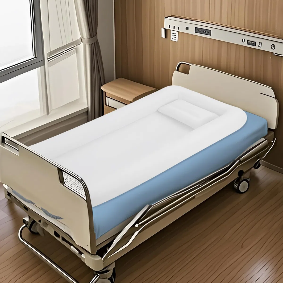 Bañera Inflable Bañera Plegable Portátil Adulto PVC con Bomba de Aire Eléctrica Lado de la Cama Ducha Kit de Baño para Ancianos, Mujeres Embarazadas y Pacientes