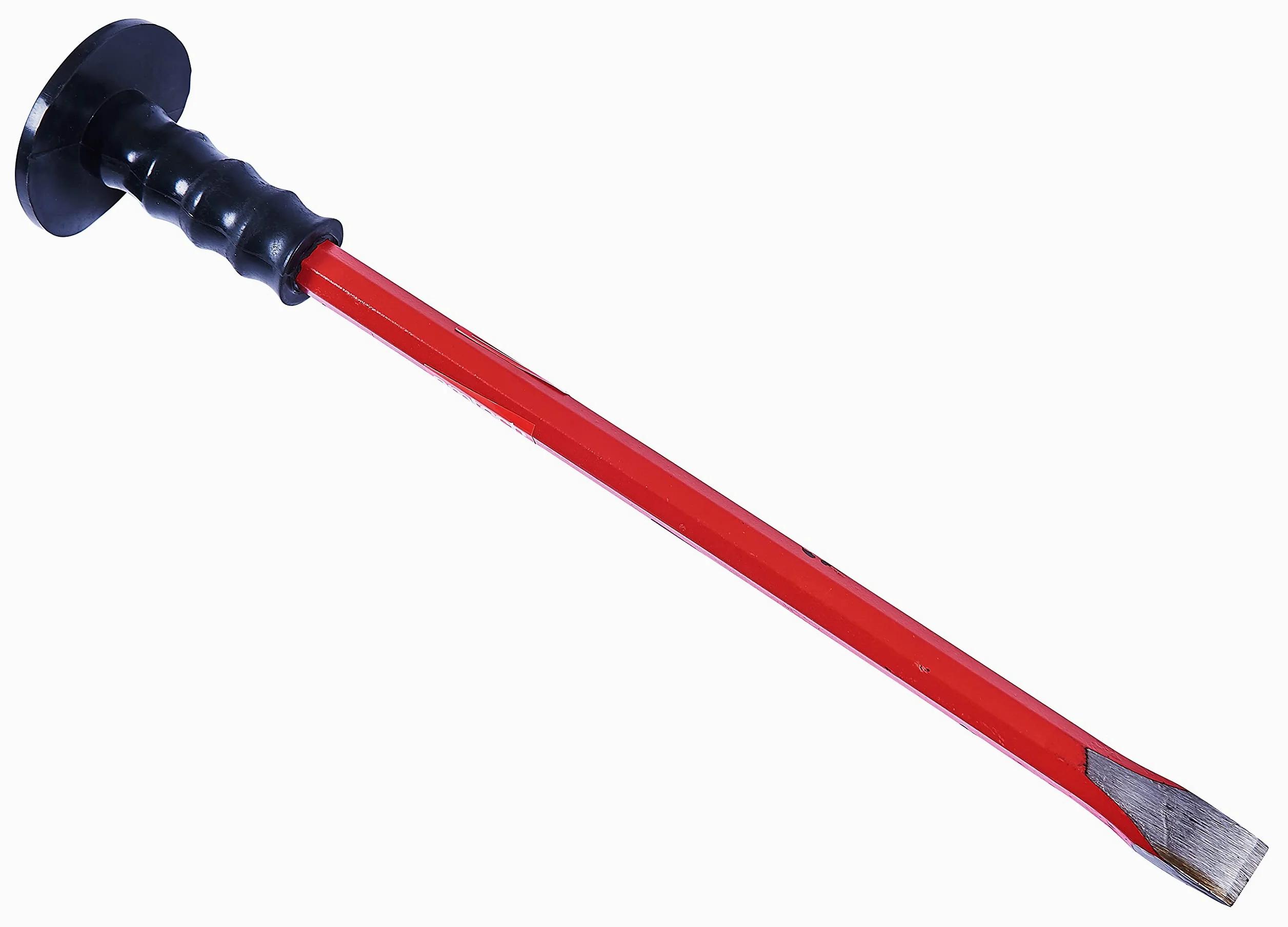 Am-Tech Cincel en frío de 18 x 3.4 pulgadas, hoja de acero recta con mango de caucho