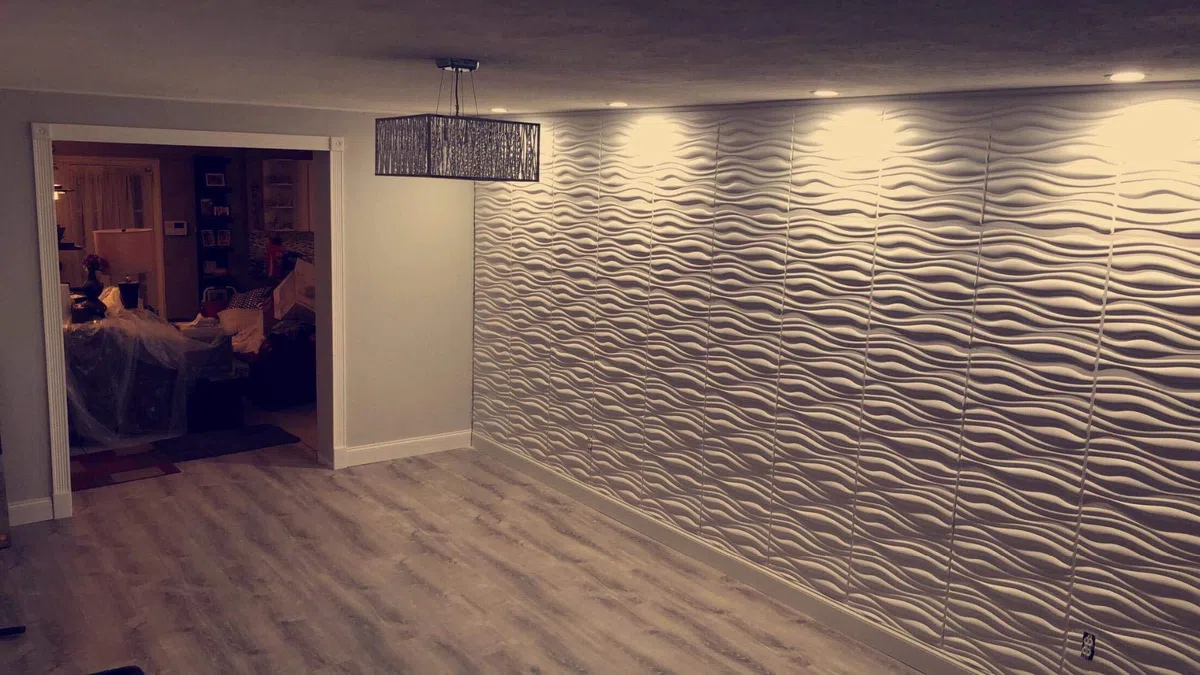 Art3d Paneles de pared 3D con textura de tablero de ondas de PVC, onda blanca, 12 tejas,cubrir de 3 metros cuadrados