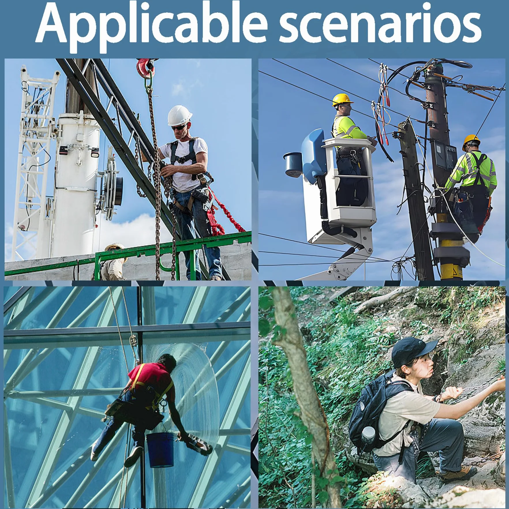 Dispositivo Anticaidas Retráctil Seguridad, 10m/15m/20m Arnés de Seguridad Anticaídas Retráctil Homologado con Gancho Autoblocante, Linea de Vida Retractil para Trabajos en Altura (Amarillo, 10m)