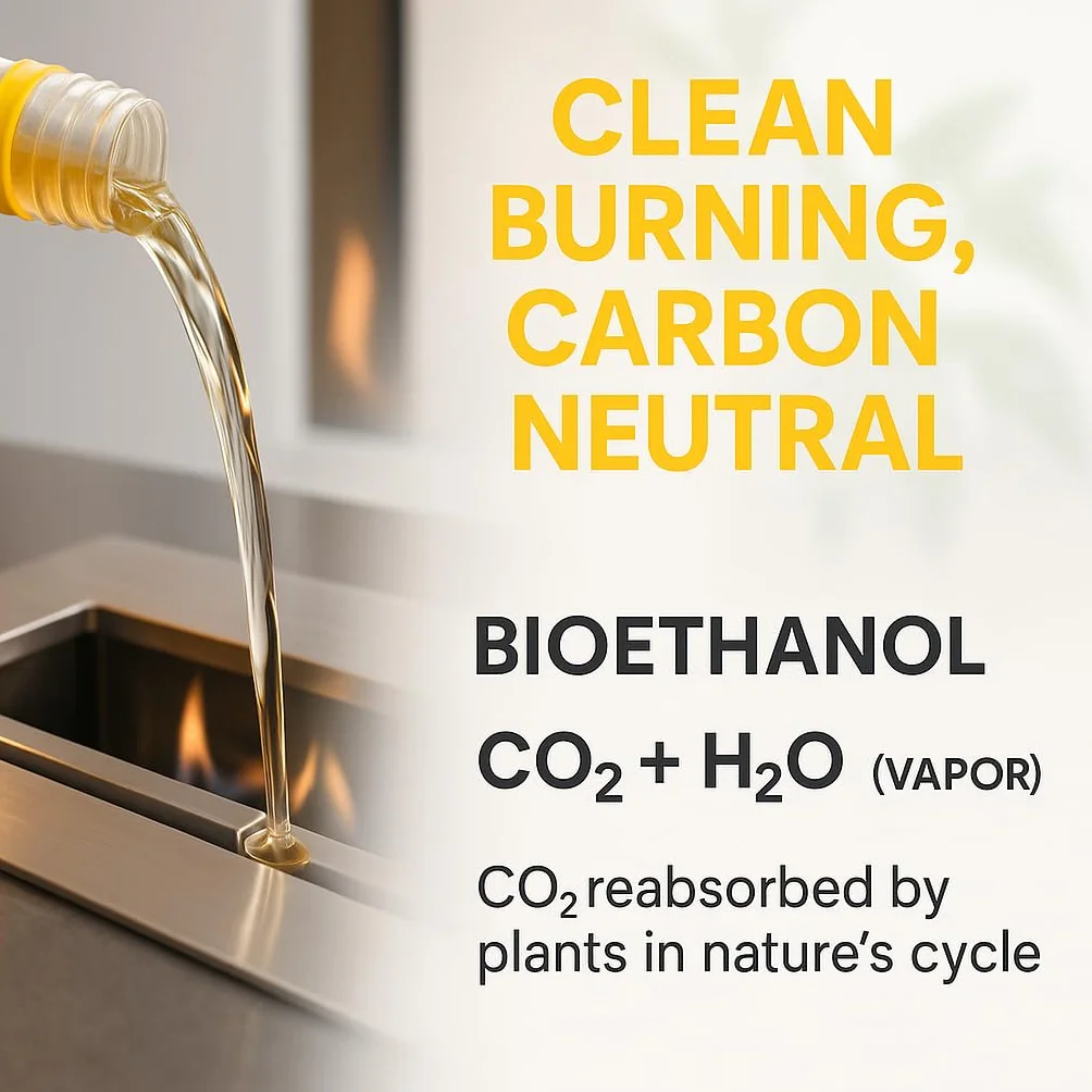 GiDeli Bioetanol 24 l de etanol 96,6% alcohol orgánico sin olor, combustión limpia, para chimeneas interiores y exteriores
