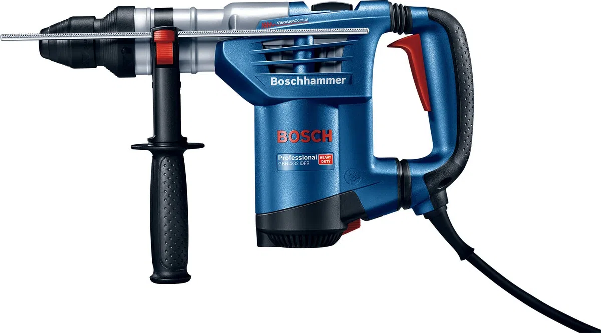 Bosch Professional martillo perforador GBH 4-32 DFR (incl. portabrocas intercambiable SDS plus, empuñadura auxiliar, portabrocas intercambiable 13 mm, maletín)