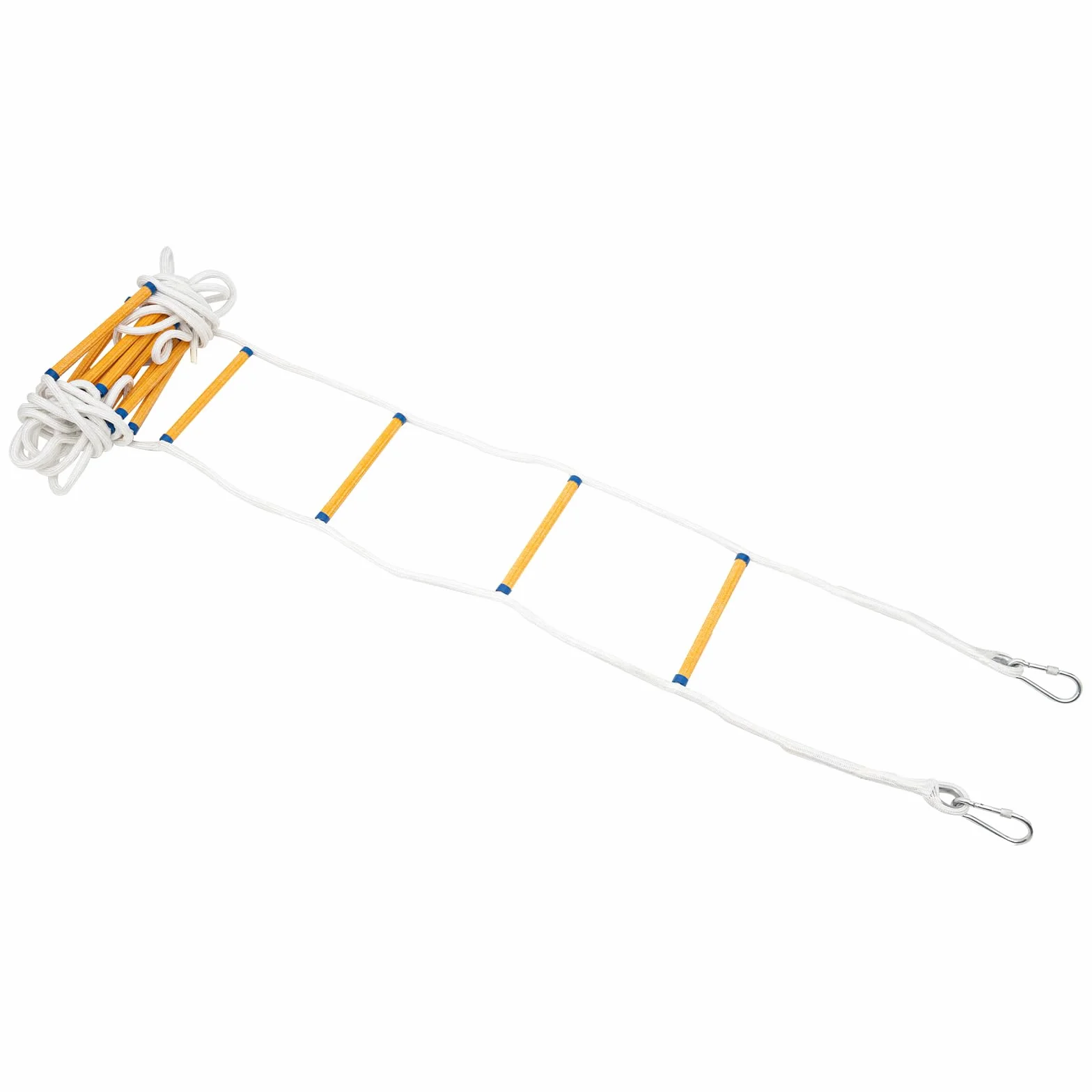 Escalera de cuerda (12 m, escalera de emergencia ignífuga, antideslizante, escalera de evacuación contra incendios, 200 kg, para casa, balcón o oficina, portátil
