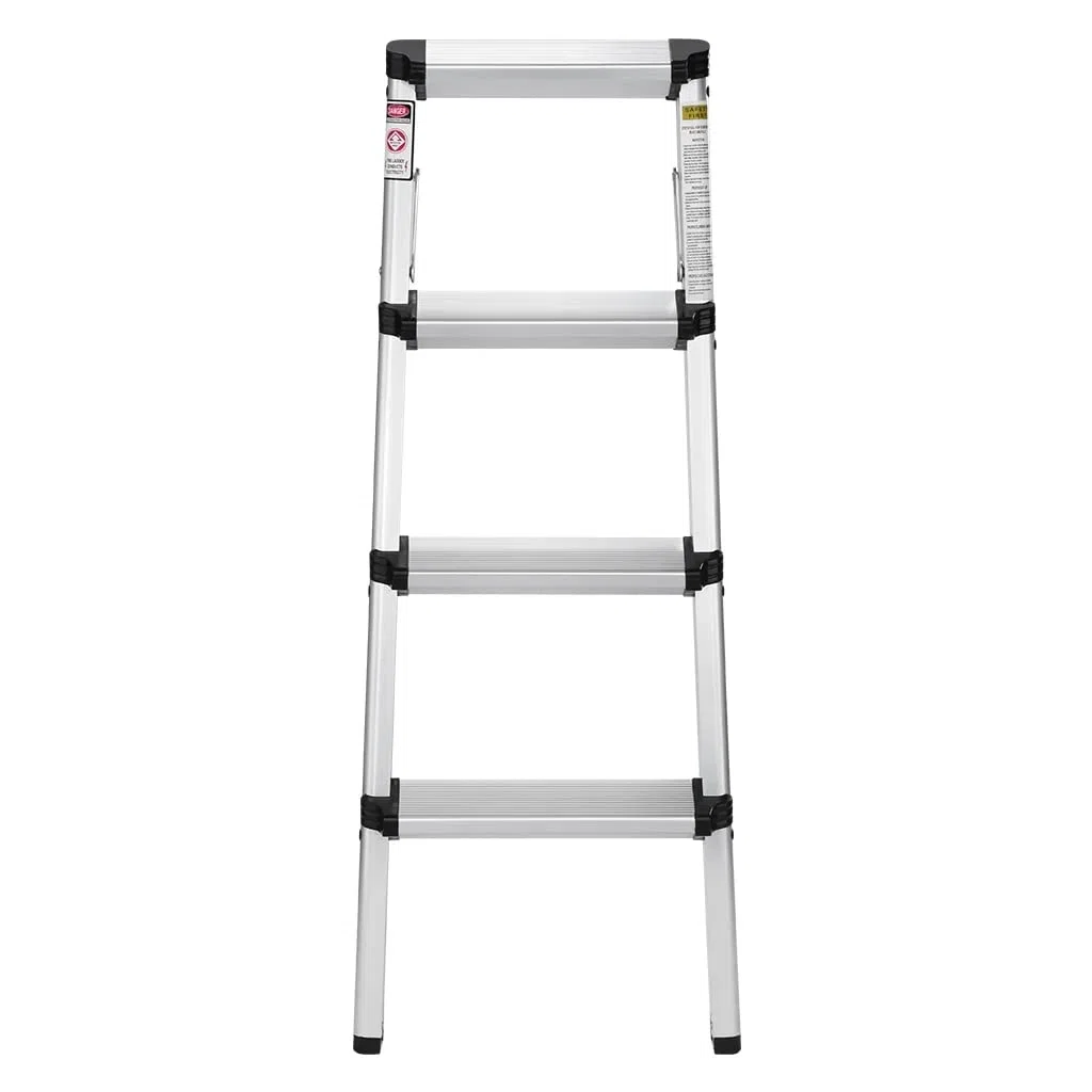 TREPPE Escalera Aluminio Plegable Tijera Doble Cara 4 Peldaños