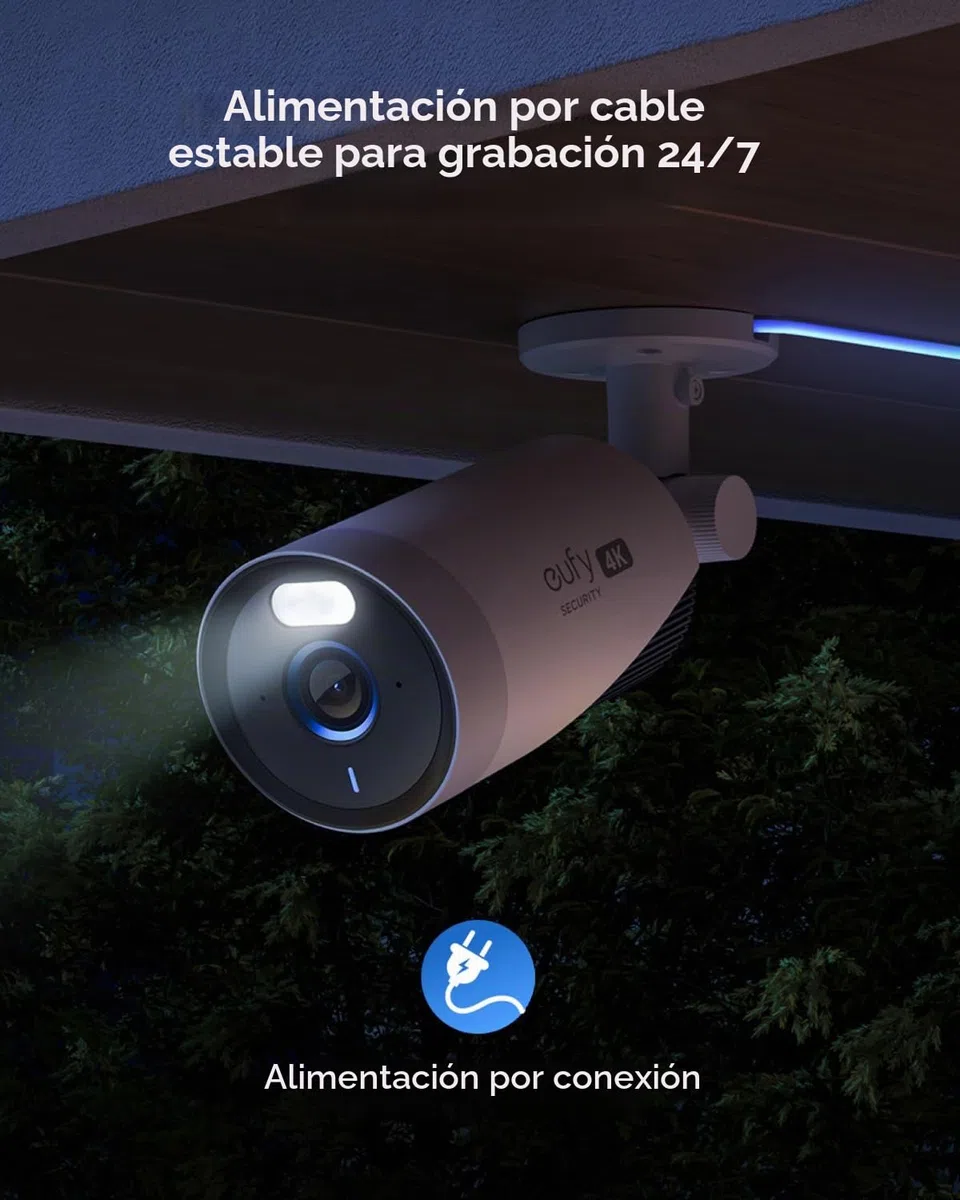 eufy Security eufyCam E330 (Profesional) con 4 cámaras, Seguridad 4K, grabación Continua, enchufable, NVR con Wi-Fi, Disco Duro de 1 TB, 10 Canales, Almacenamiento Local, sin cuota mensual