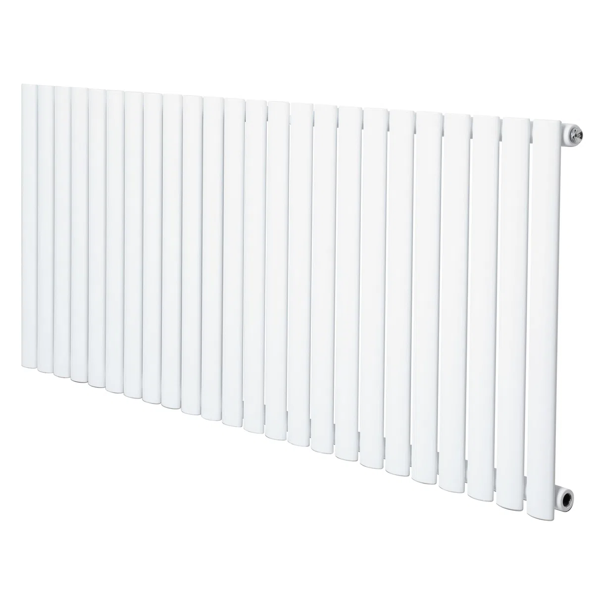 Radiador Ovalado de Columna Simple Blanco 60 cm x 144 cm – Acero al Carbono 1369 W | Radiador de Agua para Calefacción Eficiente | Soportes, Kit y Cepillo Incluidos – Garantía 15 Años