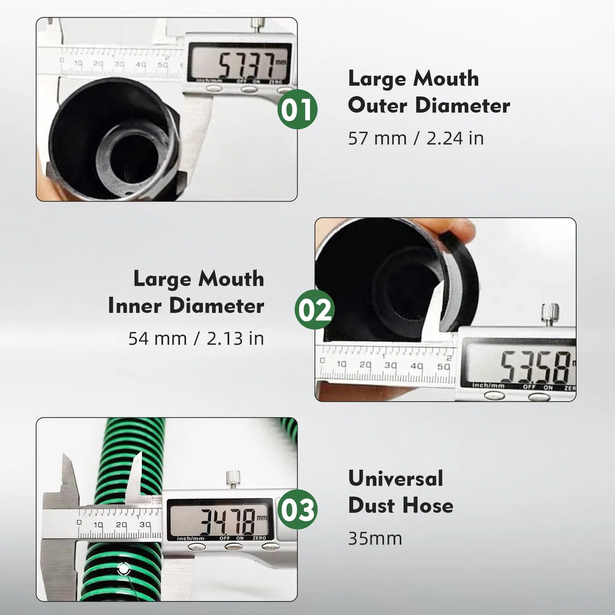 Manguera de Aspiración de Polvo de 5 m con Funda Protectora Compatible con Festool CT 26/36/48, CT 15/25, CT MINI y CT MIDI desde 2019, Manguera EVA D27 (Ø35 mm) con Funda Protectora para Lijadoras
