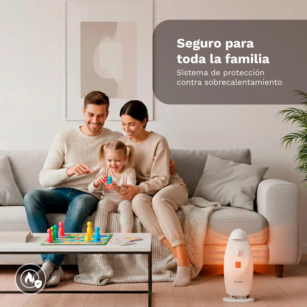 Grunkel - Radiador de Aceite de 7 elementos 800W RACP-80D Emisor de calor de bajo consumo 3 niveles de calor regulables, termostato y sistema de protección sobrecalentamiento.