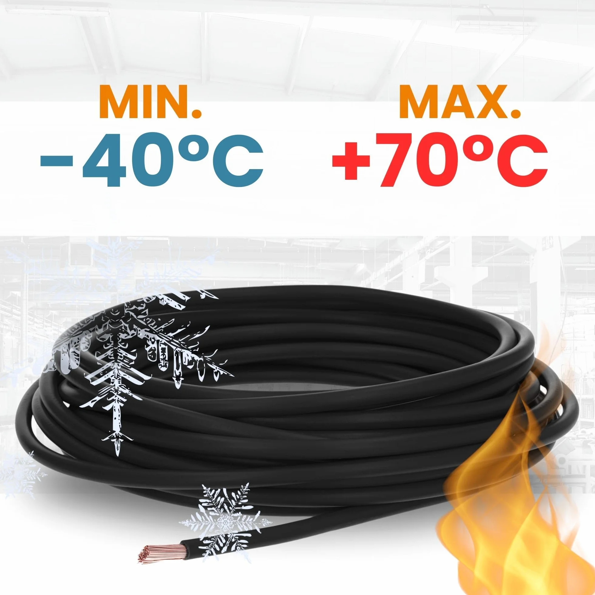 Lapp 4520016 H07V-K 16,0 mm² negro I Cable de cableado I flexible I PVC Individual I Litze 16 mm2 I Cableado
