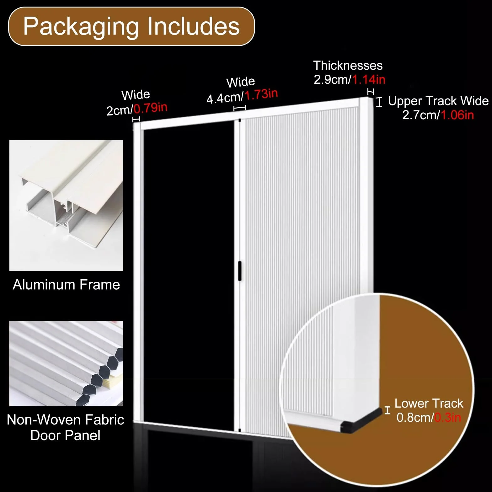 Puerta Corredera Plegable Puertas De Concertina Blancas Para Interiores, 190 200 210 220 230 240 Cm De Alto, Puerta Plegable Invisible Con Diseño Panal Para Cocina, Sin Necesidad De Taladrar(80x200cm/