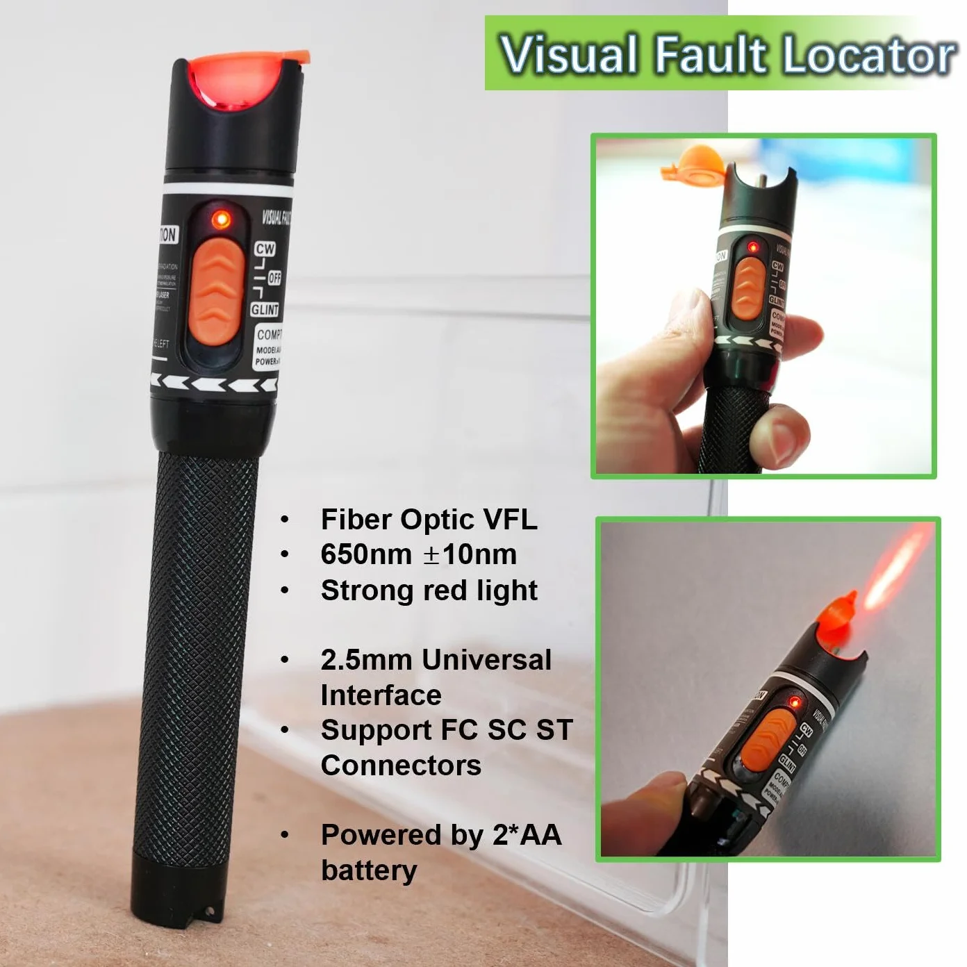 Kit de herramientas para fibra optica FTTH Kit de herramientas con medidor de potencia óptica con RJ45 y visual localizador de fallos cortadora fibra optica peladora de fibra