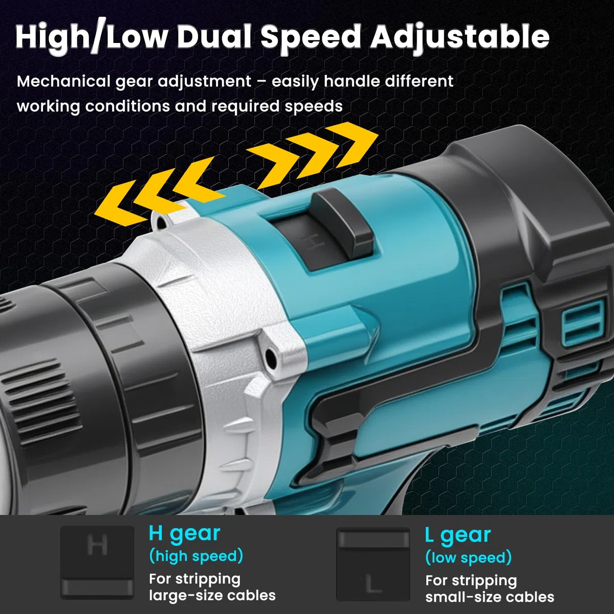 Máquina Pelacables Eléctrica Compatible con Batería Makita 18V (Batería No Incluida), Pelacables Automático para Cables de Cobre de 50-300 mm², Herramienta Portátil para Pelado de Cables