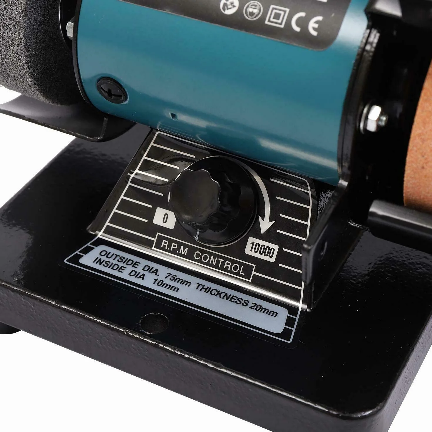 KATSU Mini Amoladora de Banco, 3" 70mm Multifunción Art Craft Electirc Pulidora Lijadora Afiladora con Eje de Transmisión Flexible Accesorio de Molienda para Trabajo Preciso 100081E