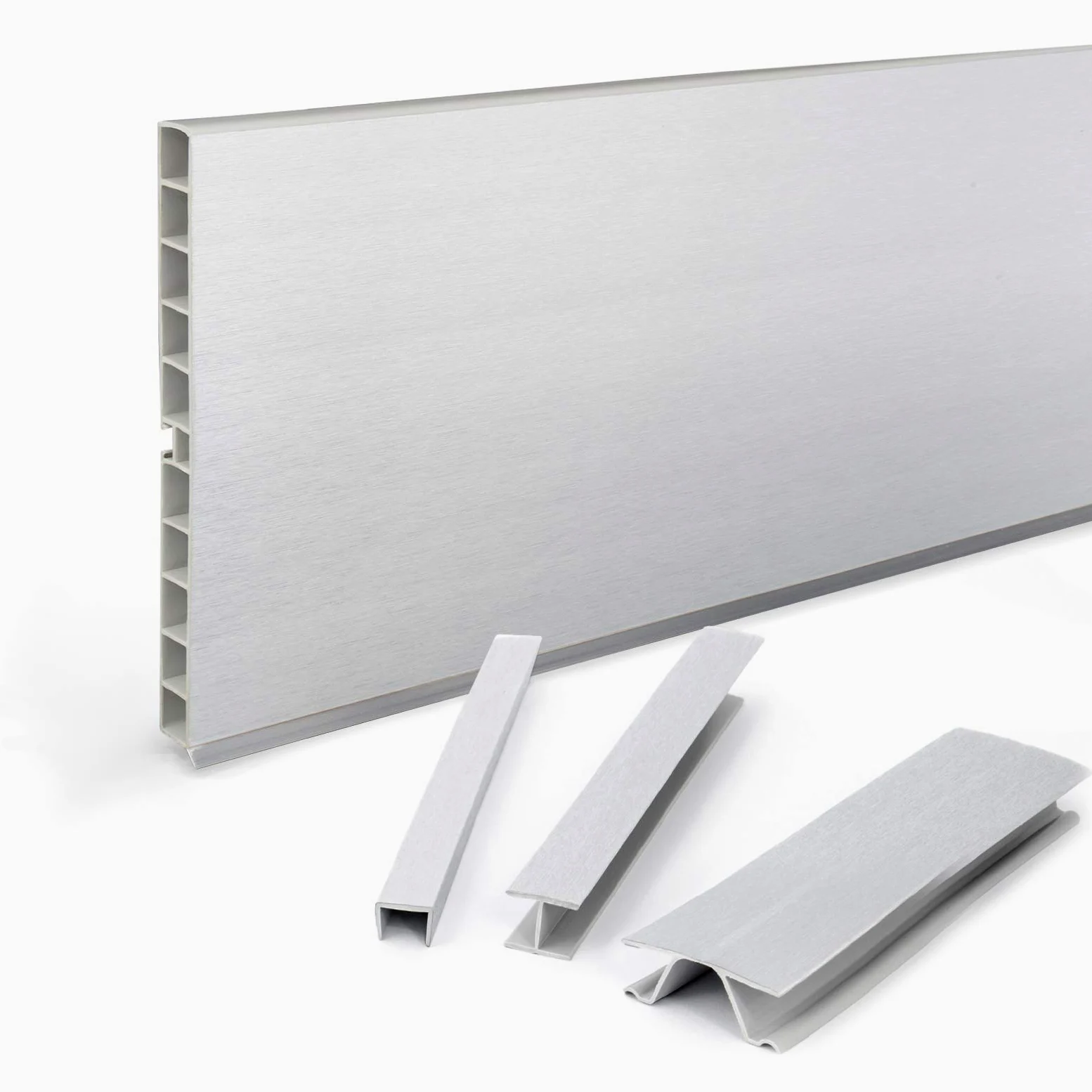 DQ-PP Zócalo de 6 m, 150 mm, aluminio cepillado, plástico, zócalo, zócalo, zócalo, zócalo, zócalo de cocina, zócalo para cocina empotrada