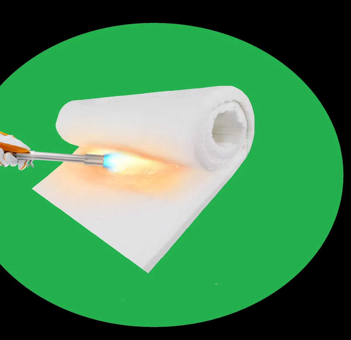 Cerámica fibra de lana, grosor 25 mm, densidad 96 kg/m3 – Aislamiento chimenea chimenea cocina horno alta densidad – Lana blanca (100 cm x 61 cm)