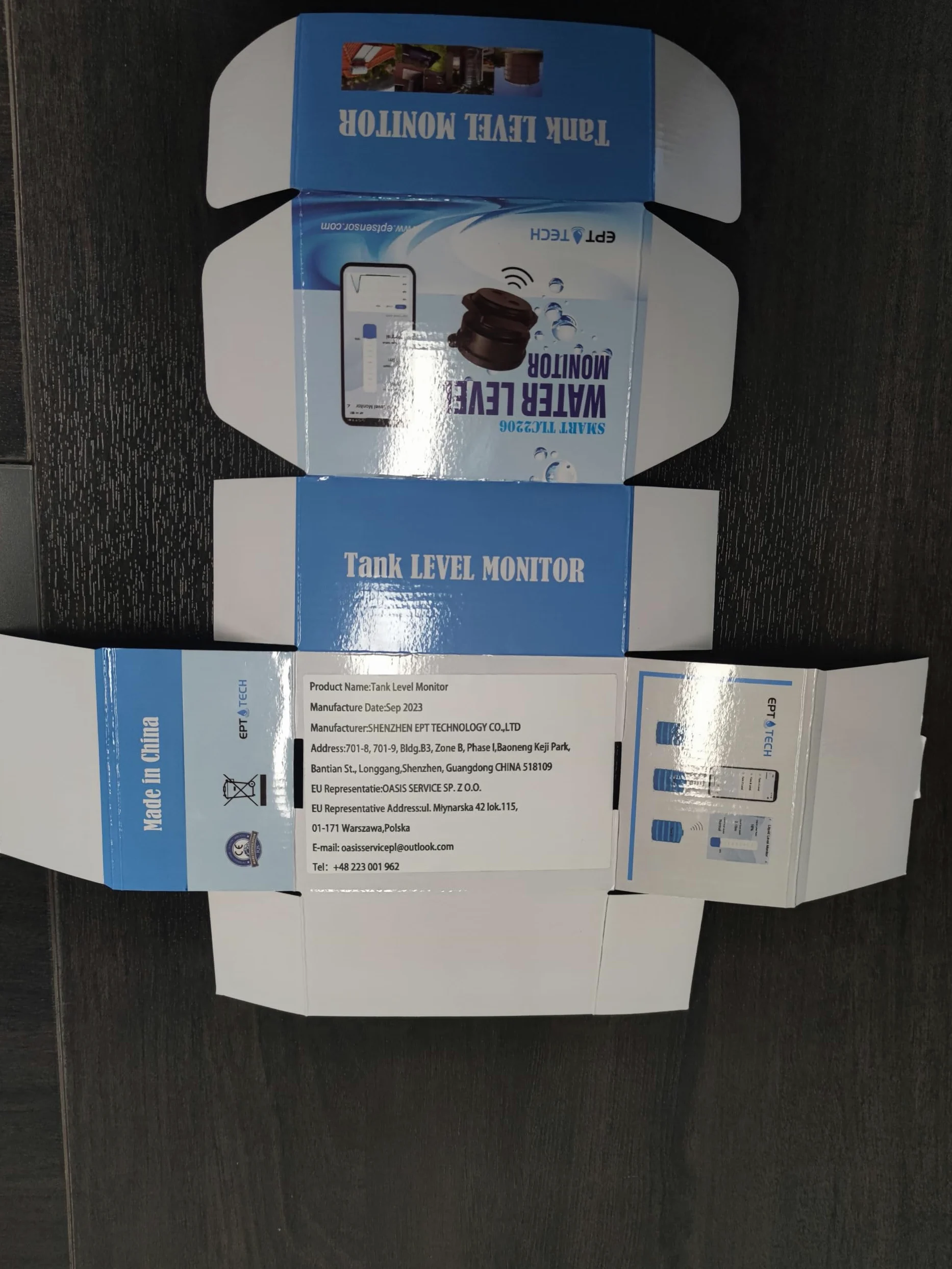 Smart TLC 2326-WF-S Tuya APP Panel solar eficiente Batería recargable Monitor de nivel de líquido Wifi Sensor de nivel de tanque de agua y aceite, impermeable, IP67, alarma doméstica