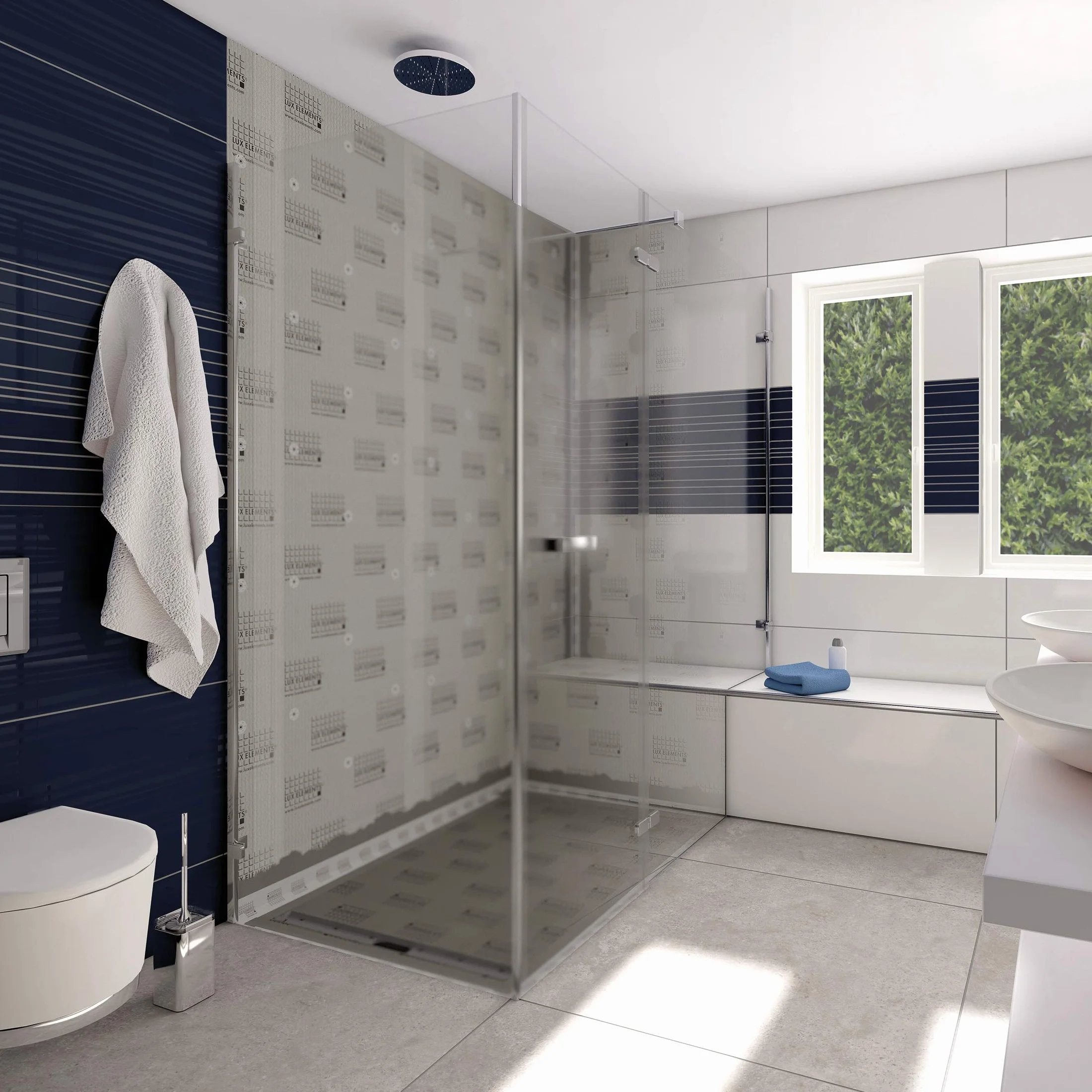 LUX ELEMENTS Placa de construcción lista para azulejos 125 x 60 cm, 4 unidades, placa de espuma dura de 4 mm de poliestireno expandido con revestimiento de mortero especial, resistente al moho