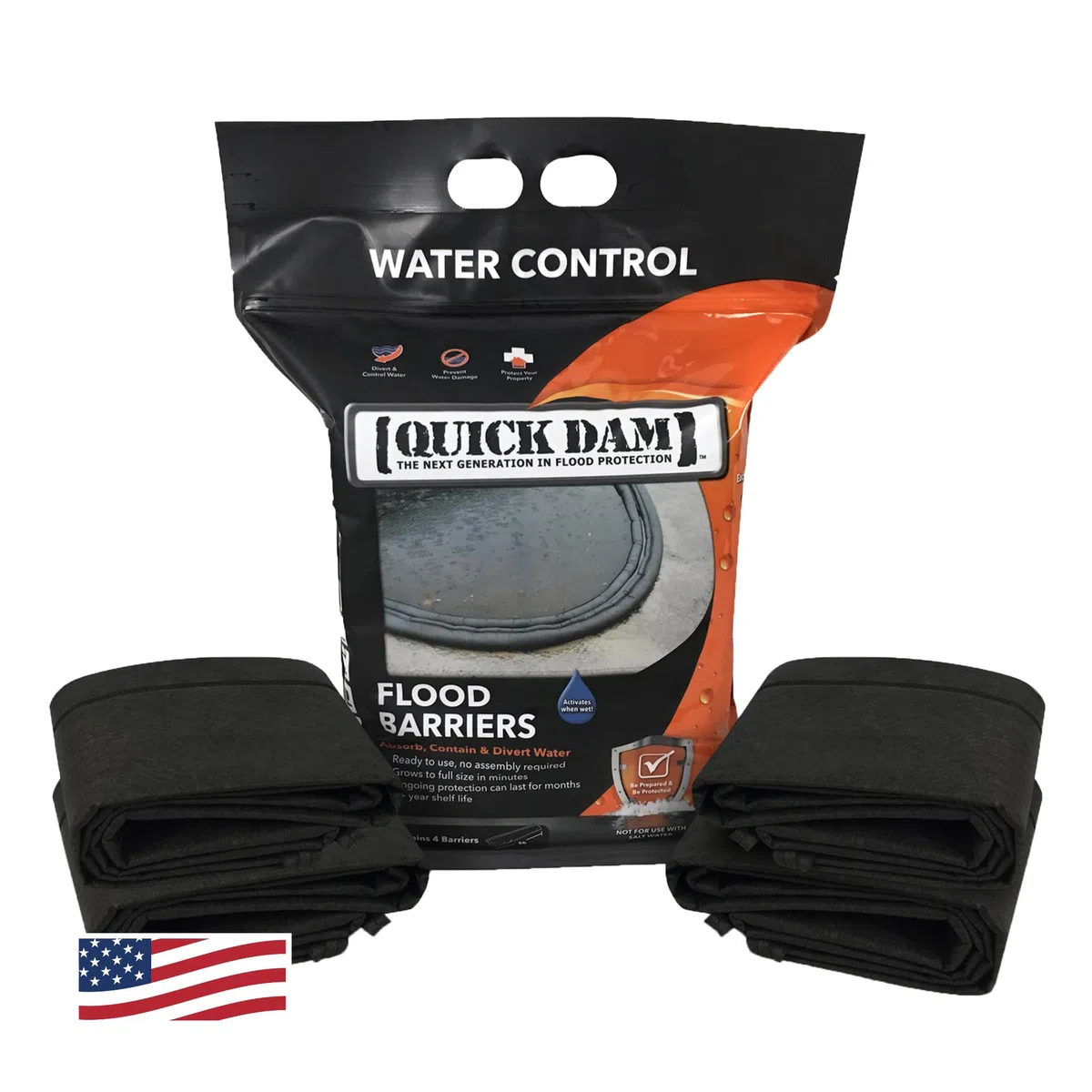 Quick Dam QD65-4 - Barrera contra inundaciones de 5 pies, color negro