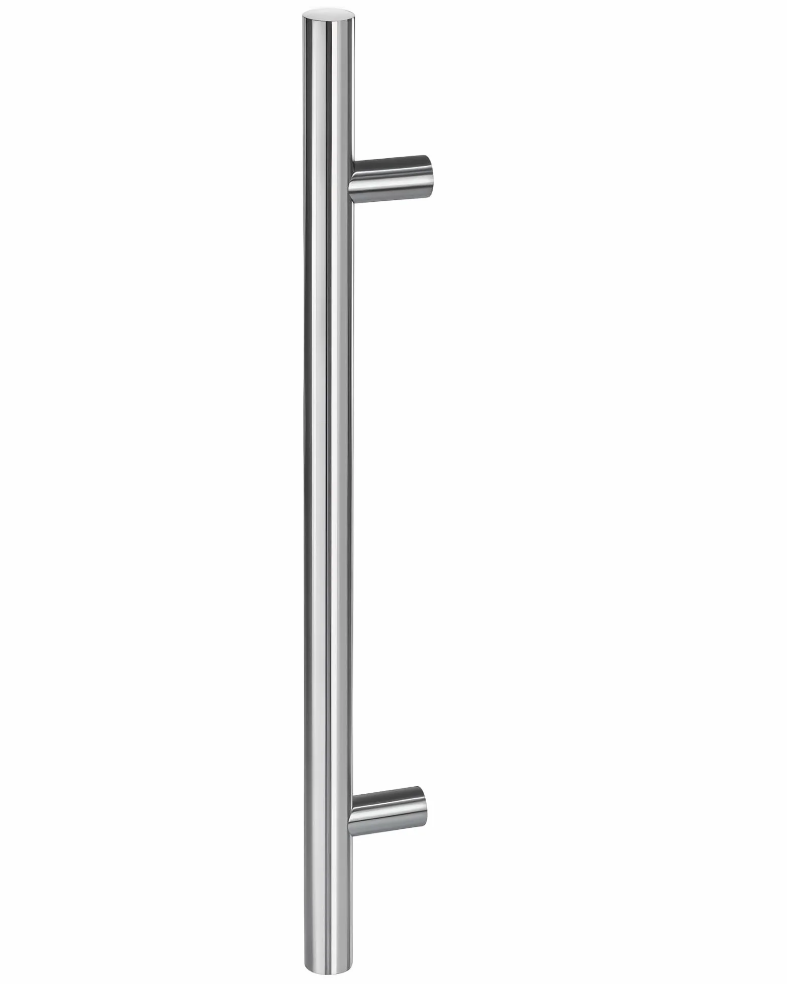 Gedotec Puerta delantera tiradores redondos rectos de acero inoxidable - HE10008 | Longitud 600 mm | Distancia entre agujeros 400 mm | Mango de barra Ø 30 mm | diseño material sujeción - 1 pieza