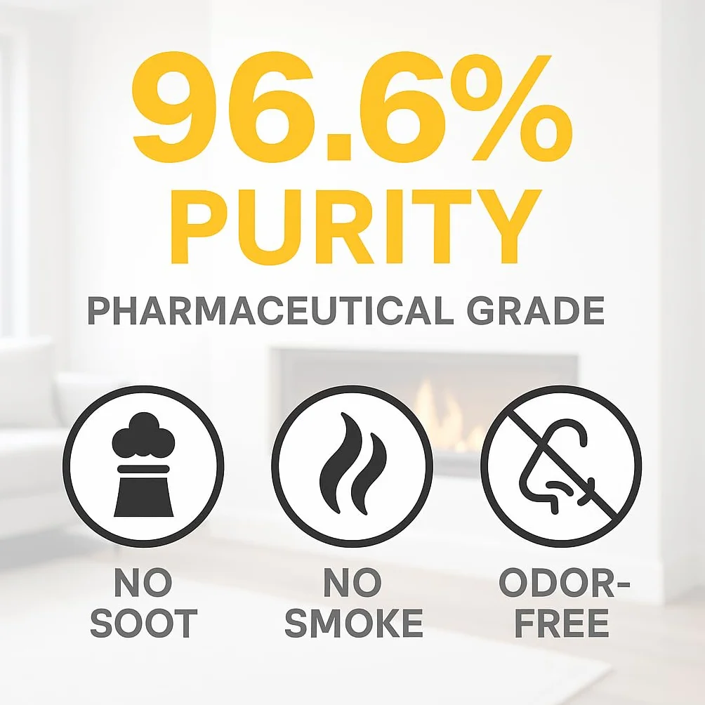 GiDeli Bioetanol 24 l de etanol 96,6% alcohol orgánico sin olor, combustión limpia, para chimeneas interiores y exteriores