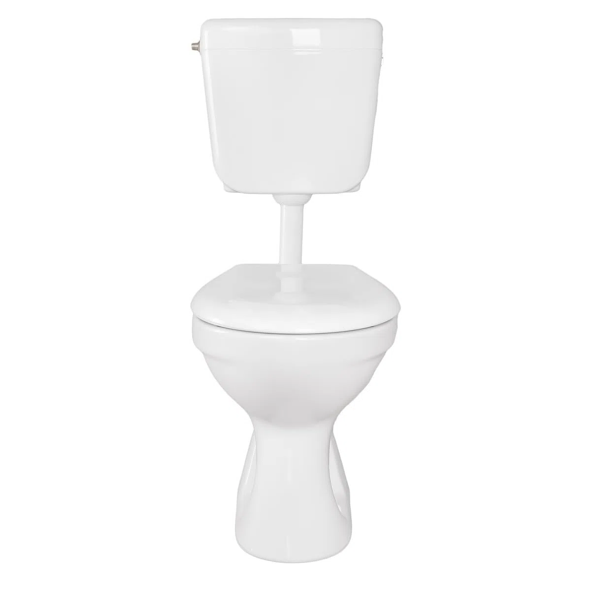 Belvit Inodoro con cisterna completa, color blanco | Fregadero profundo, salida vertical, tapa de cierre suave, cerámica