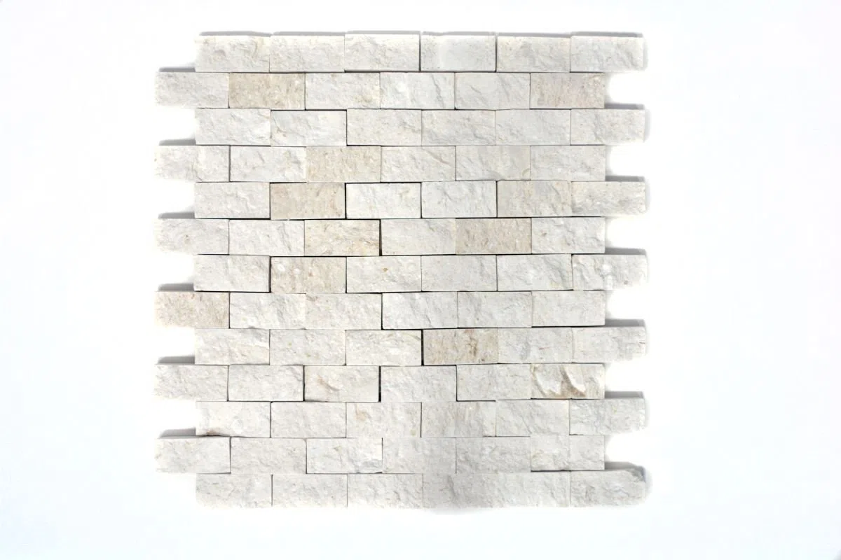 caliza Piedra natural Ladrillo Blanco 3d pared baño cocina