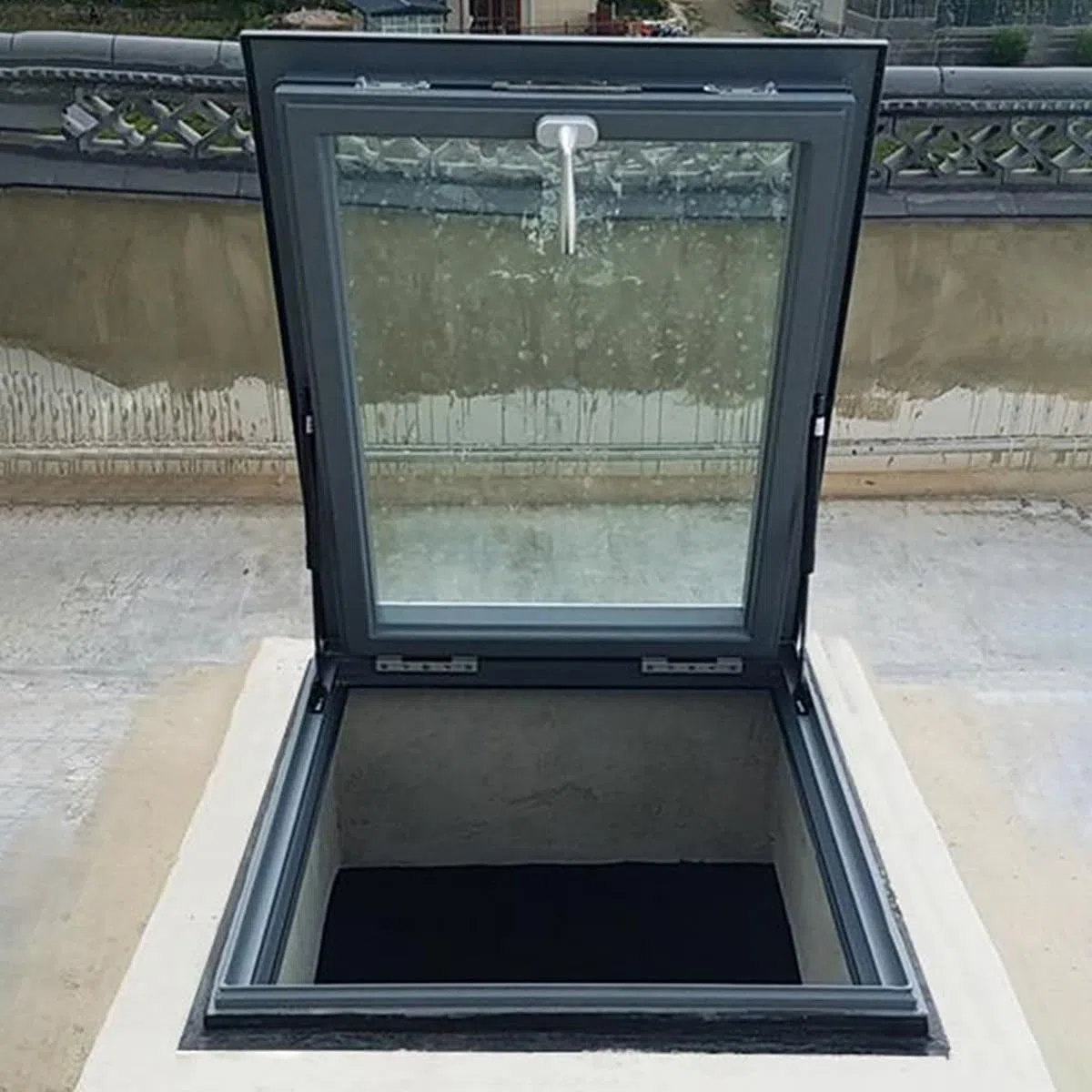 Claraboya para techo de casa, Ventana de Techo con iluminación de pozo con marco de aleación de aluminio y soporte hidráulico silencioso, para sótano, ático o cobertizo, personalizable(80x100cm/31.5x3