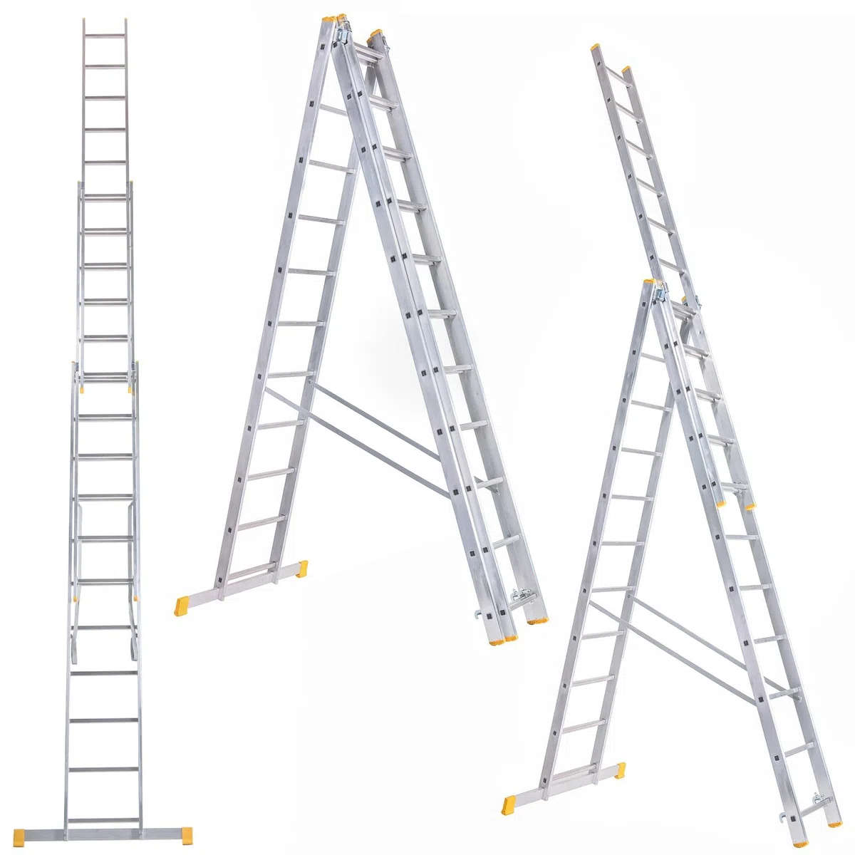 ATRA Escalera Transformable de Aluminio 3 Planos 11 peldaños