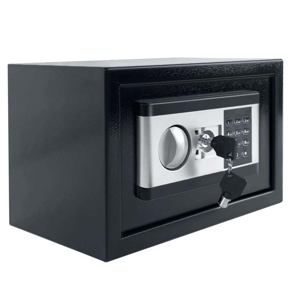 UISEBRT Caja Fuerte Electrónica - Caja Fuerte Pequeña de Acero - Caja Fuerte de Seguridad con Digital Código y 2 Llaves de Emergencia - Para Muebles Casa Oficina Hotel - Negro