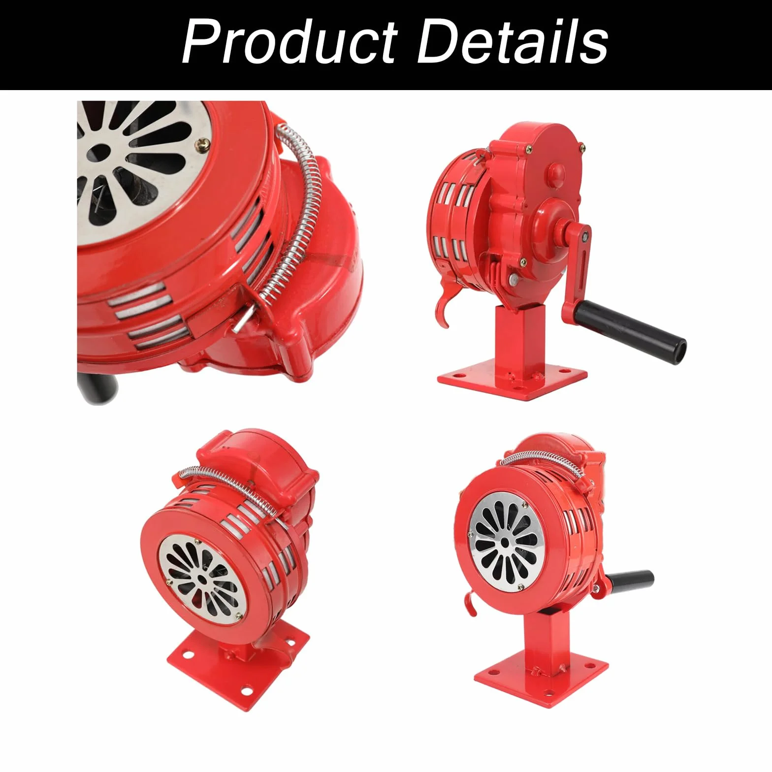Sirena De Mano, Alarma Manual Portátil 110 Db, Operada Manualmente, Rojo
