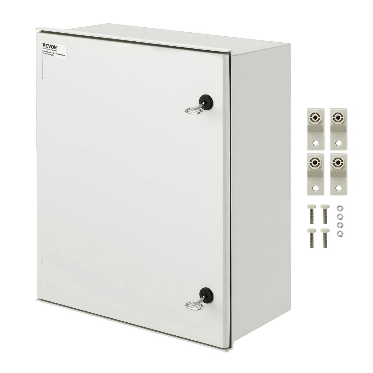 VEVOR Caja NEMA 50 x 40 x 20 cm Caja eléctrica de acero de fibra de vidrio Caja de conexiones con bisagras IP66 impermeable y a prueba de polvo para uso en interiores y exteriores con placa de montaje