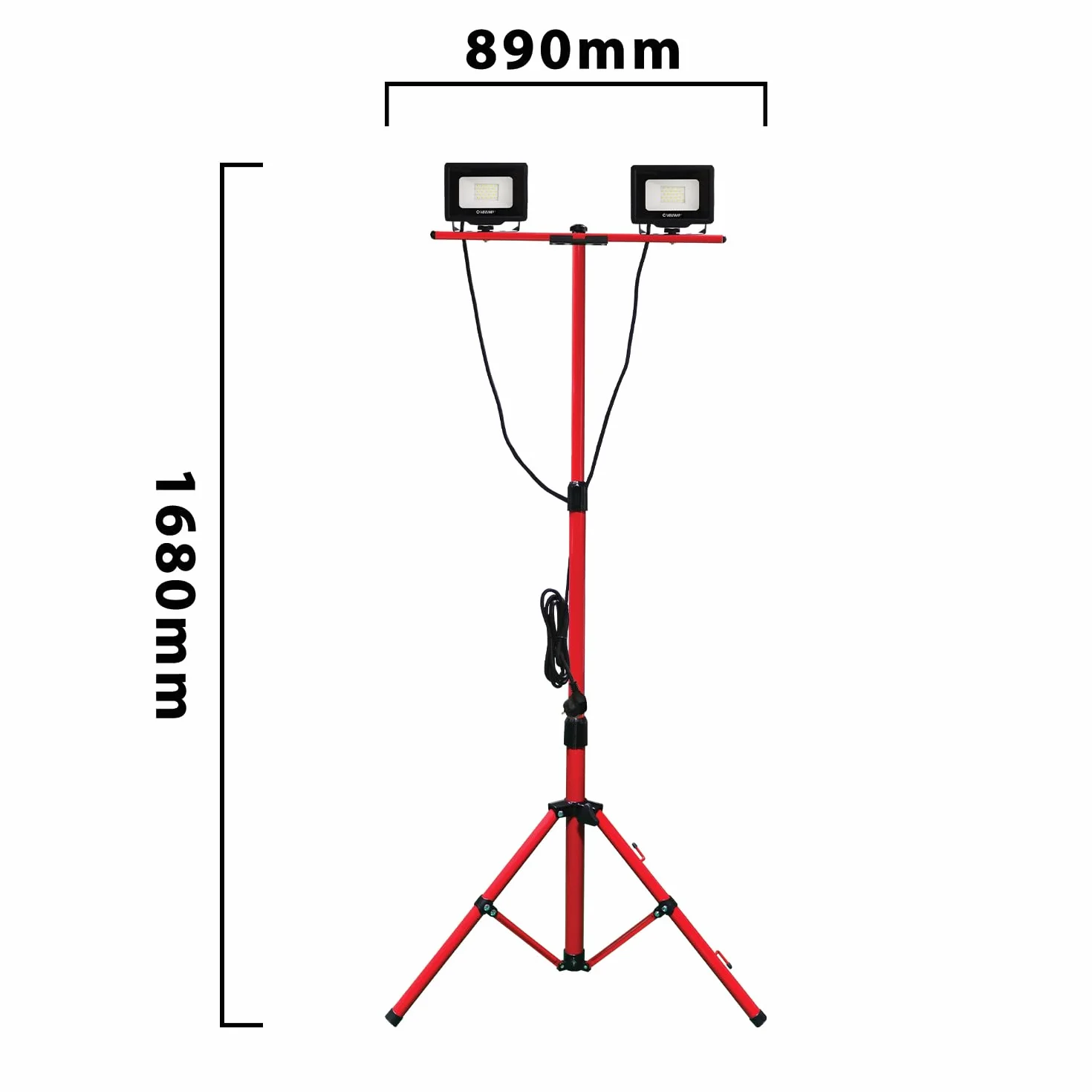 Velamp CABEZAL DOBLE: 2 luces de trabajo LED SMD de 20 W + trípode