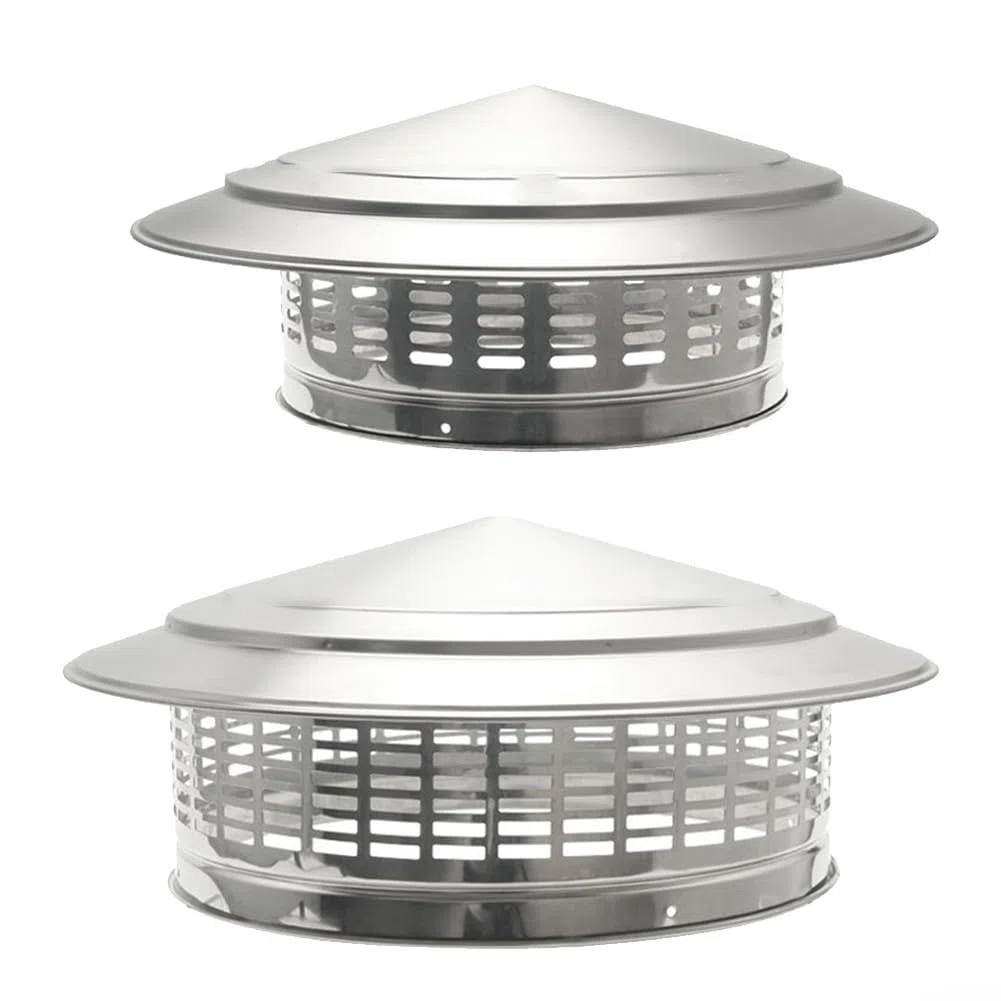 Tapa de chimenea de acero inoxidable 304, cubierta de chimenea de 250 mm/300 mm, cubierta de lluvia para conductos de ventilación (250 mm)