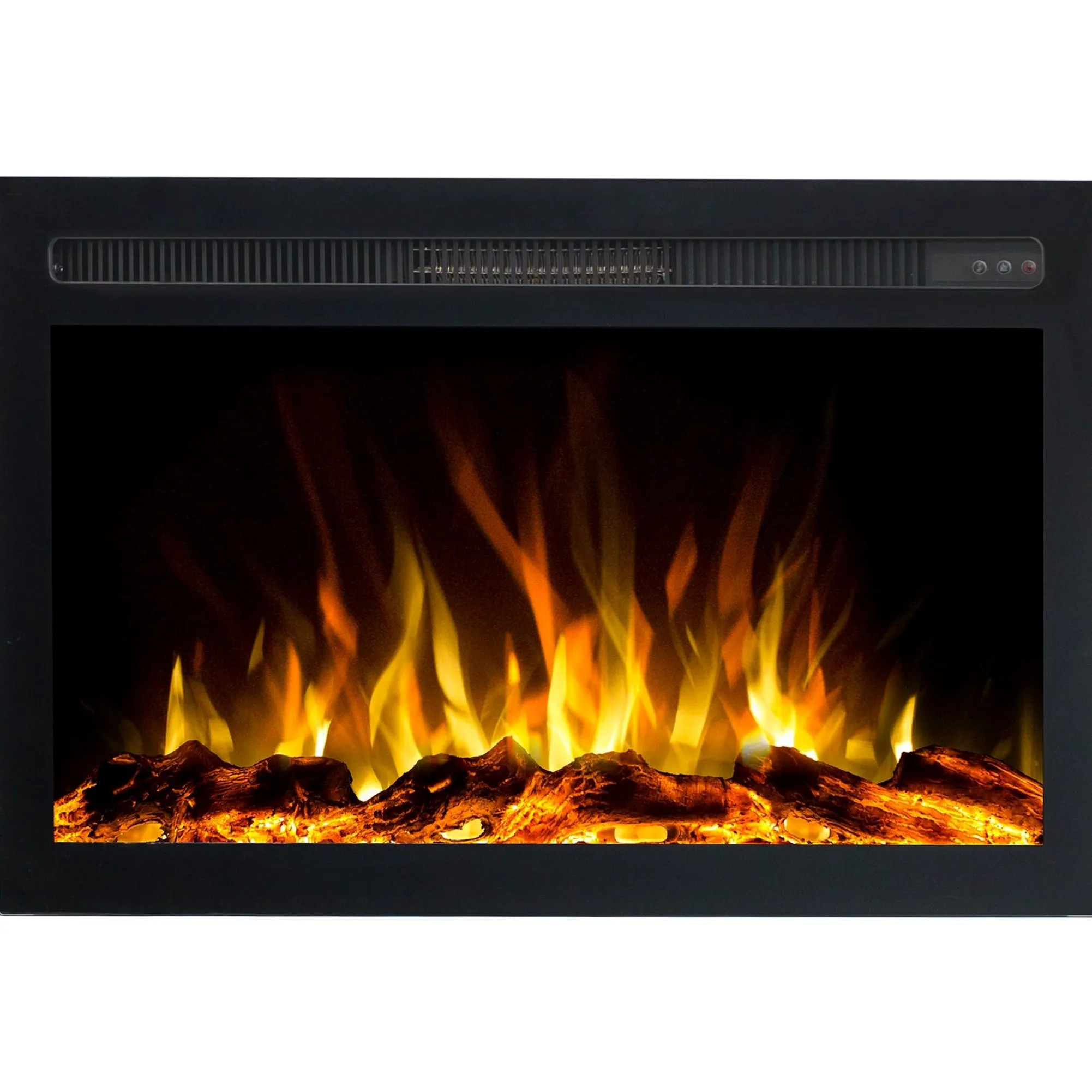 Infinity - Cartucho eléctrico para chimenea eléctrica, empotrable de alta calidad, 81 x 14 x 50 cm, chimenea LED con calefacción de 750/1500 W