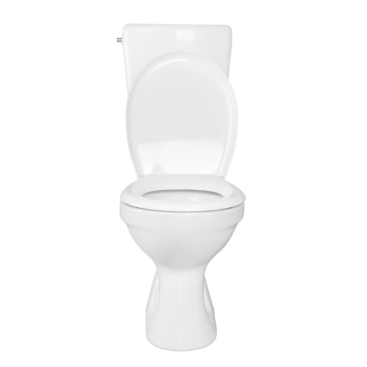 Belvit Inodoro con cisterna completa, color blanco | Fregadero profundo, salida vertical, tapa de cierre suave, cerámica