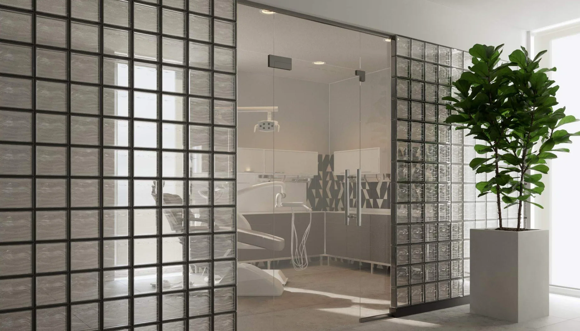 Bloque de vidrio Bormioli Rocco Agua Reflejos Antracita | cm 19x19x8 | Unidad de venta 1 caja de 6 pzas