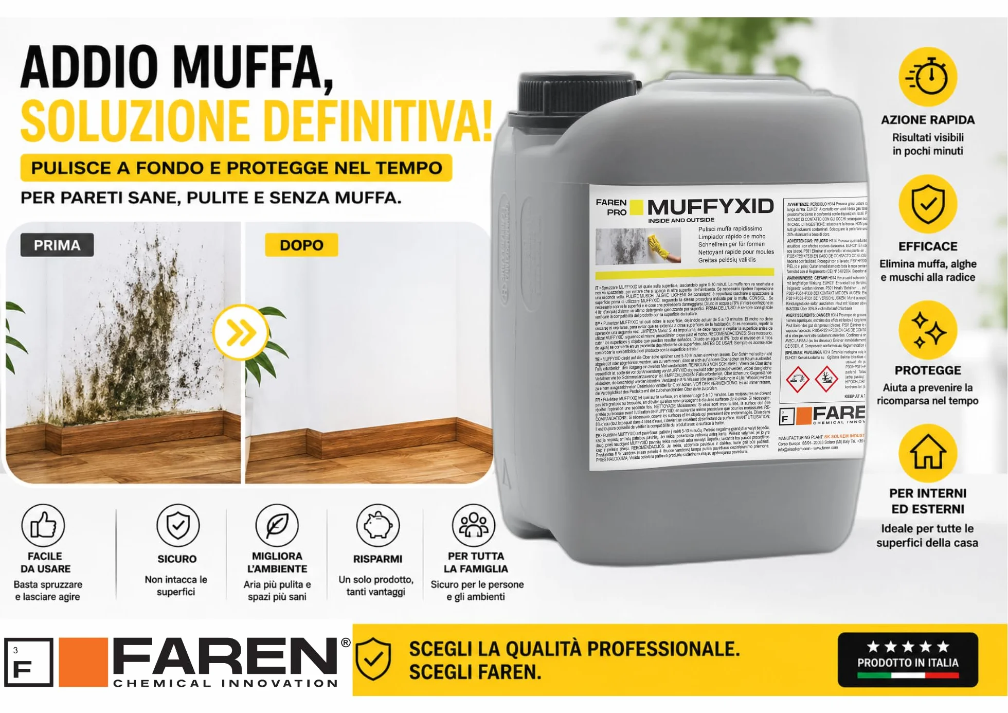 Faren 414005 - Bidon 5L Elimina Moho Muffycid