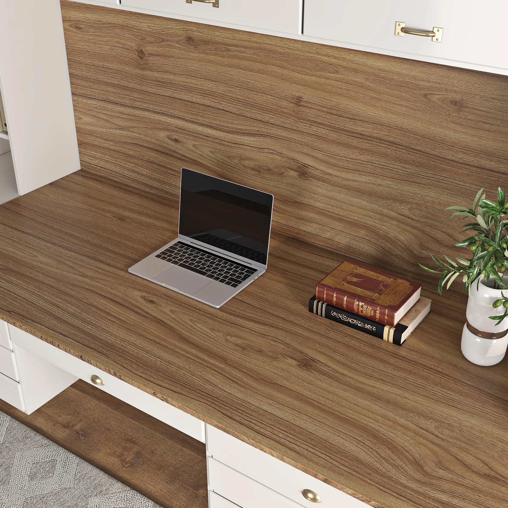 Livelynine Vinilo para Encimera de Cocina Madera Vinilo Adhesivo Cocina Pared 90CMx500CM Papel Adhesivo Muebles Madera Puertas de Armario Mesas Papel Pintado Maderas Autoadhesivo Papeles Pared Maderas