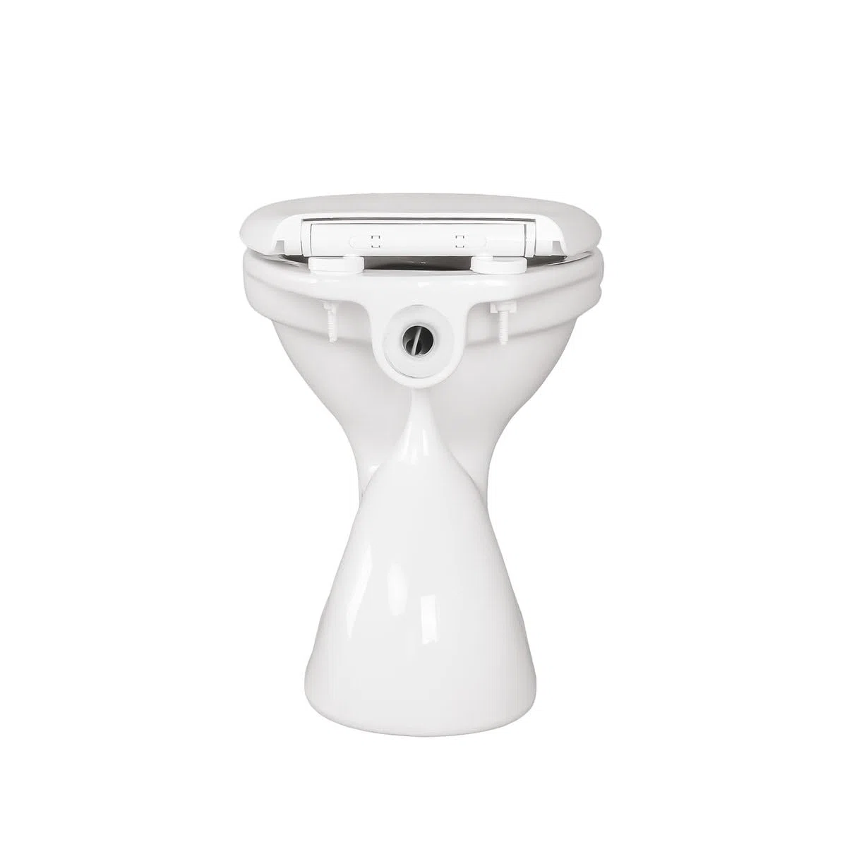 Belvit Inodoro con cisterna completa, color blanco | Fregadero profundo, salida vertical, tapa de cierre suave, cerámica