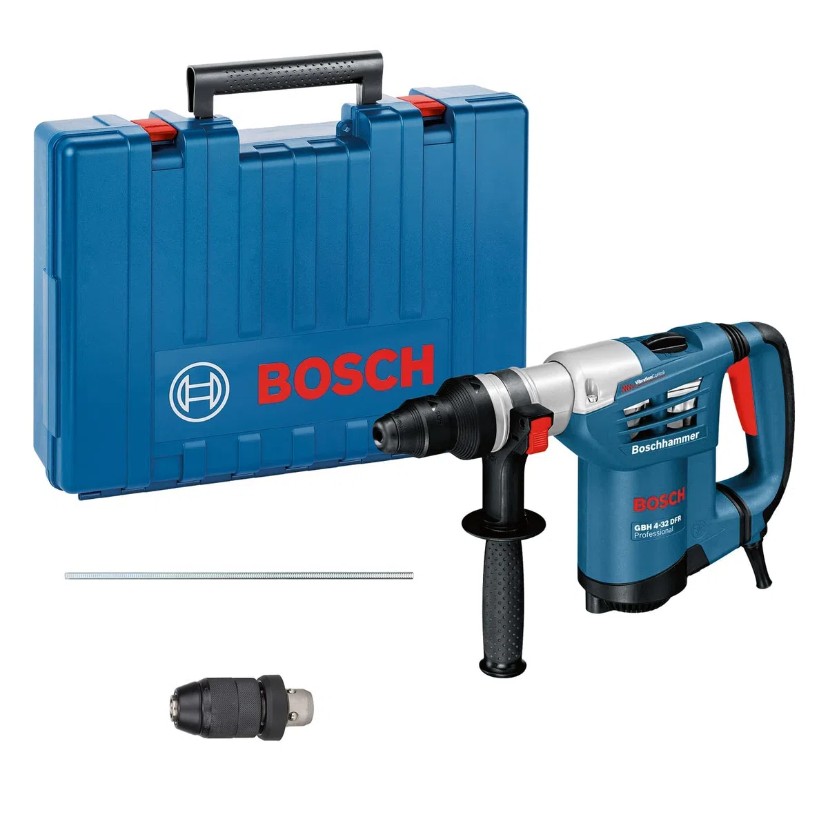 Bosch Professional martillo perforador GBH 4-32 DFR (incl. portabrocas intercambiable SDS plus, empuñadura auxiliar, portabrocas intercambiable 13 mm, maletín)