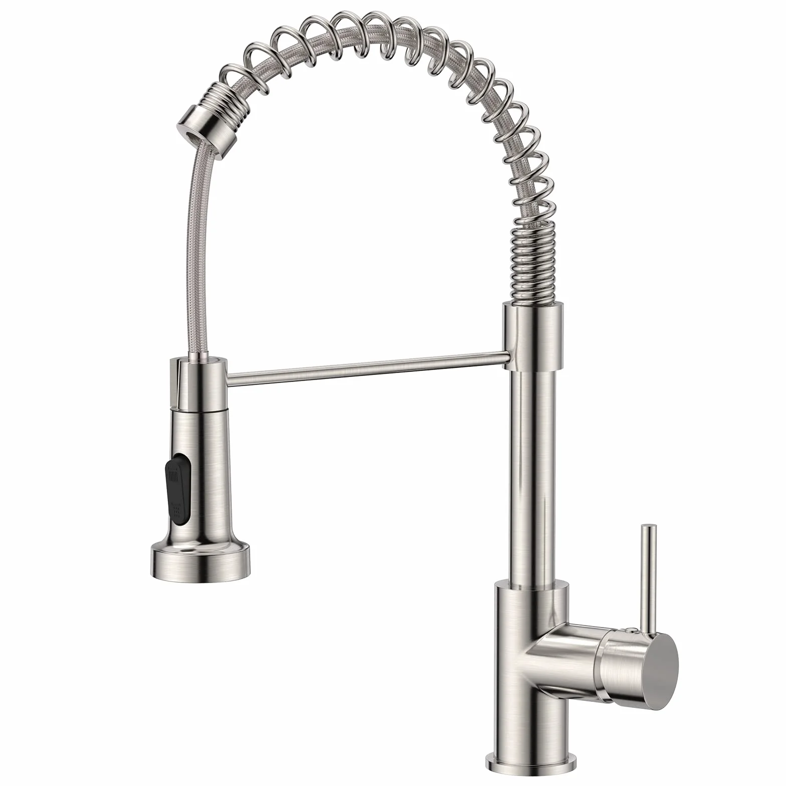 FORIOUS Grifo Cocina Fregadero Giratorio 360° Monomando Acero Inoxidable 2 Modos