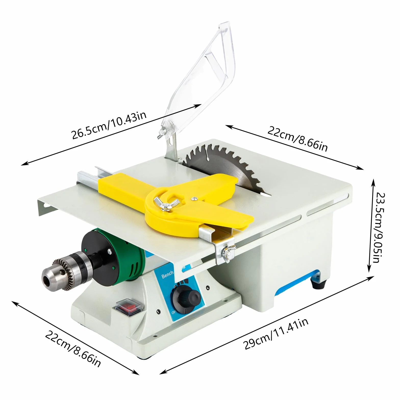 Lijadora de Pulido de Piedras Preciosas 750 W - Mini Sierra de Mesa 5 en 1 Con Máquina Pulidora de Joyería - Multifuncional para Cortar, Lijar y Pulir