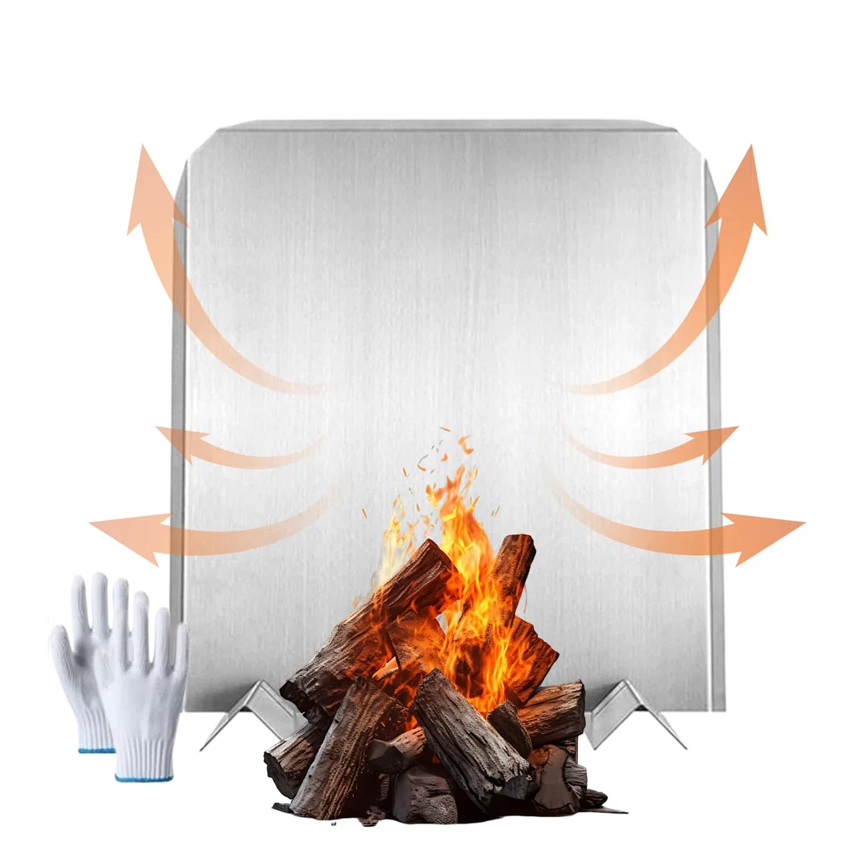 Placa Reflectora para Chimenea,Panel de Calefacción Invernal - Placa De Acero Inoxidable para Chimenea - para Café Apartamento Sala De Estar Habitación De Invitados Estudio Casa De Vacaciones