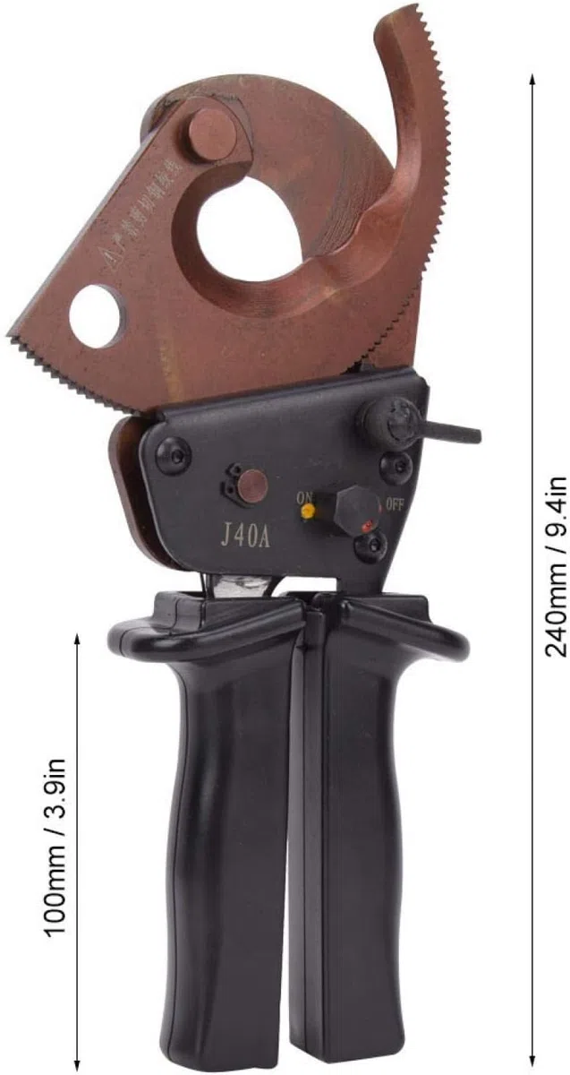 Cortador de cables, tijeras de cable de grado industrial con trinquete, cortador de alambre J40A de 300 mm², herramienta de corte manual, engranaje de corte de cable de abrazadera de acero al