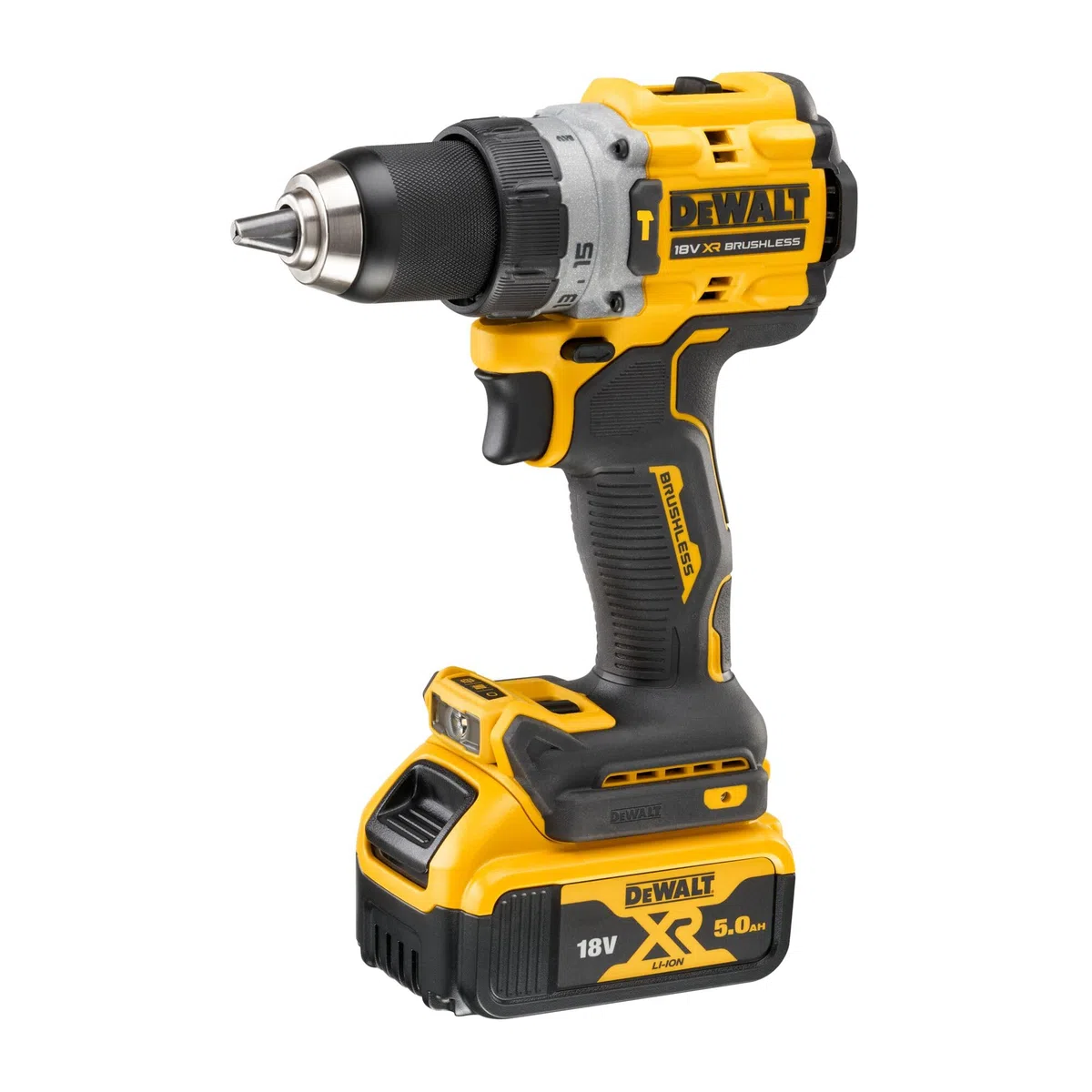 DEWALT DCD805P2T-QW - Taladro Percutor compacto sin escobillas XR 18V Li-Ion 5Ah
