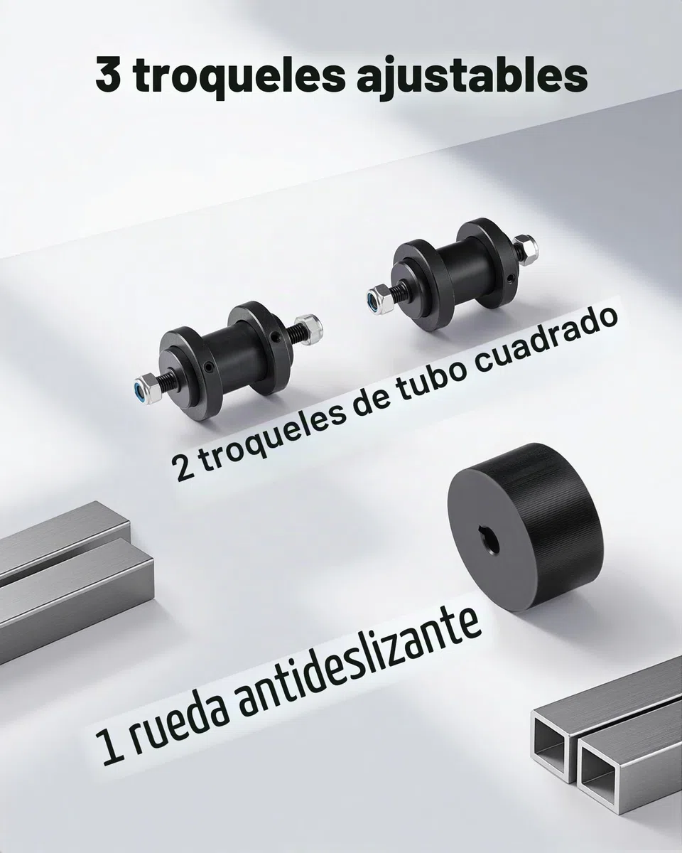 VEVOR Dobladora de Tubos Universal, Dobladora de Tubos, Dobladora de Tubos Acero, Dobladora Manual de Acero al Carbono, Dobladora de Tubos Manual Ajustable, Aplica a Acero Dulce, Cobre y Aluminio