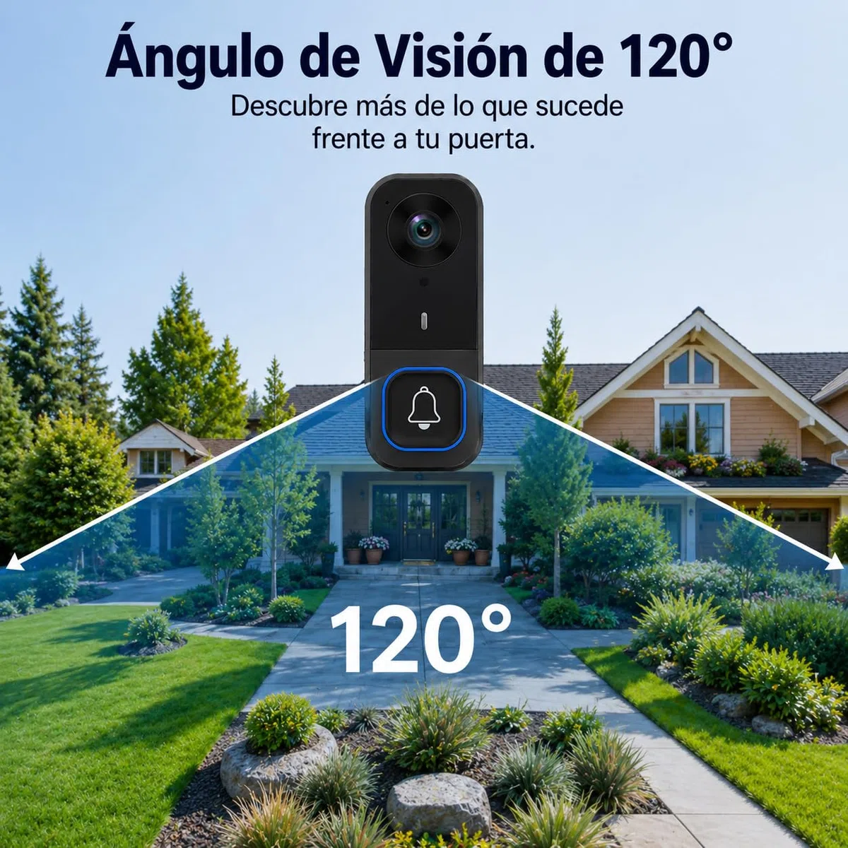 Winnes Videoportero Inalámbrico con Pantalla IPS de 4,5”, Timbre sin WiFi ni App, Comunicación Bidireccional, Visión Nocturna Infrarroja, Grabación Local, Alcance 120 m