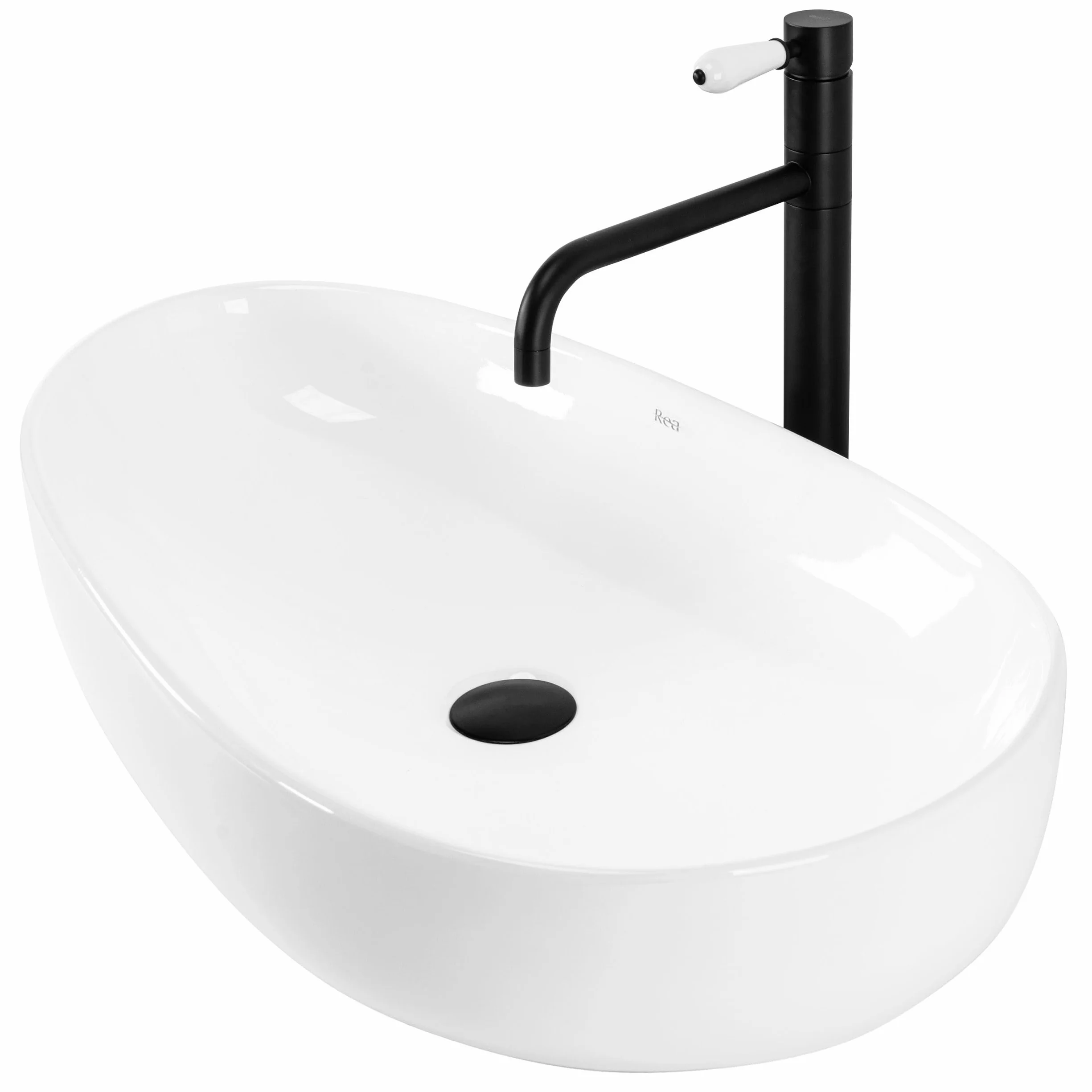 Lavabo Sobre Encimera Rea Sandra White 65X40X13Cm