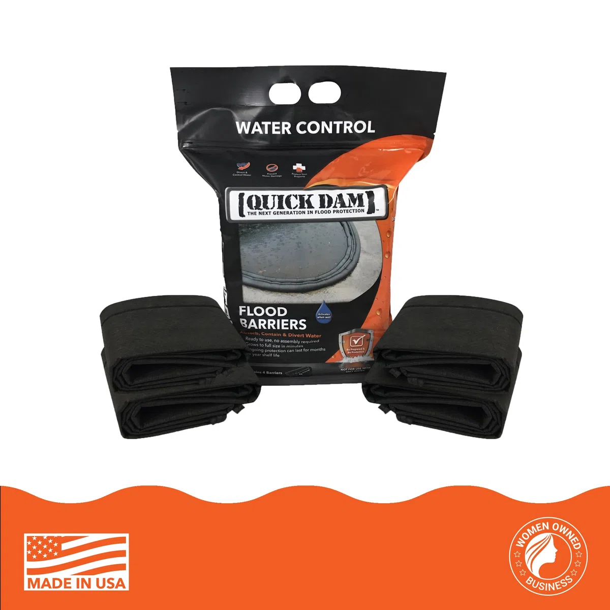 Quick Dam QD65-4 - Barrera contra inundaciones de 5 pies, color negro